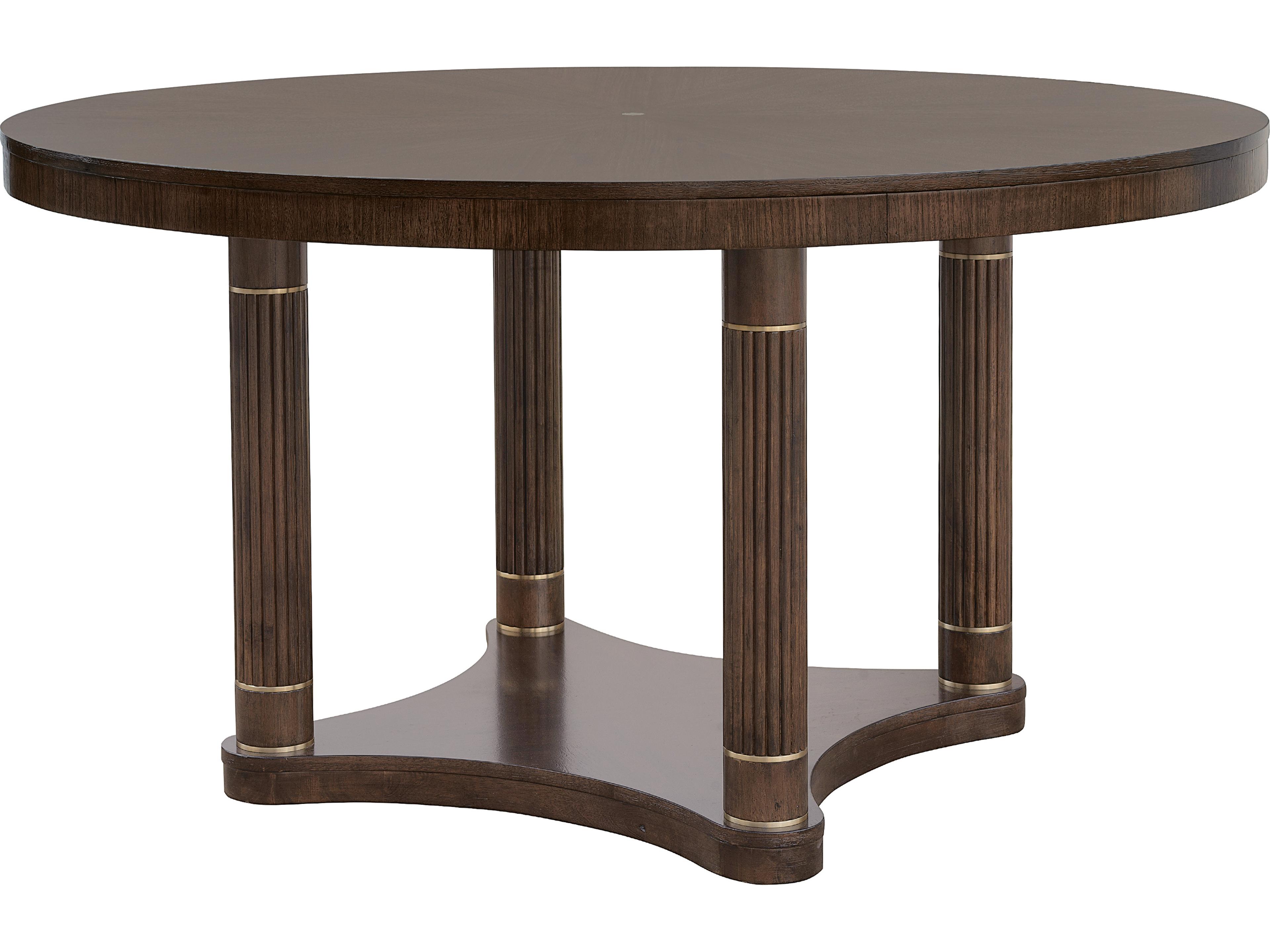 Pulaski Asher Park Round Wood Piano Brown Dining Table
