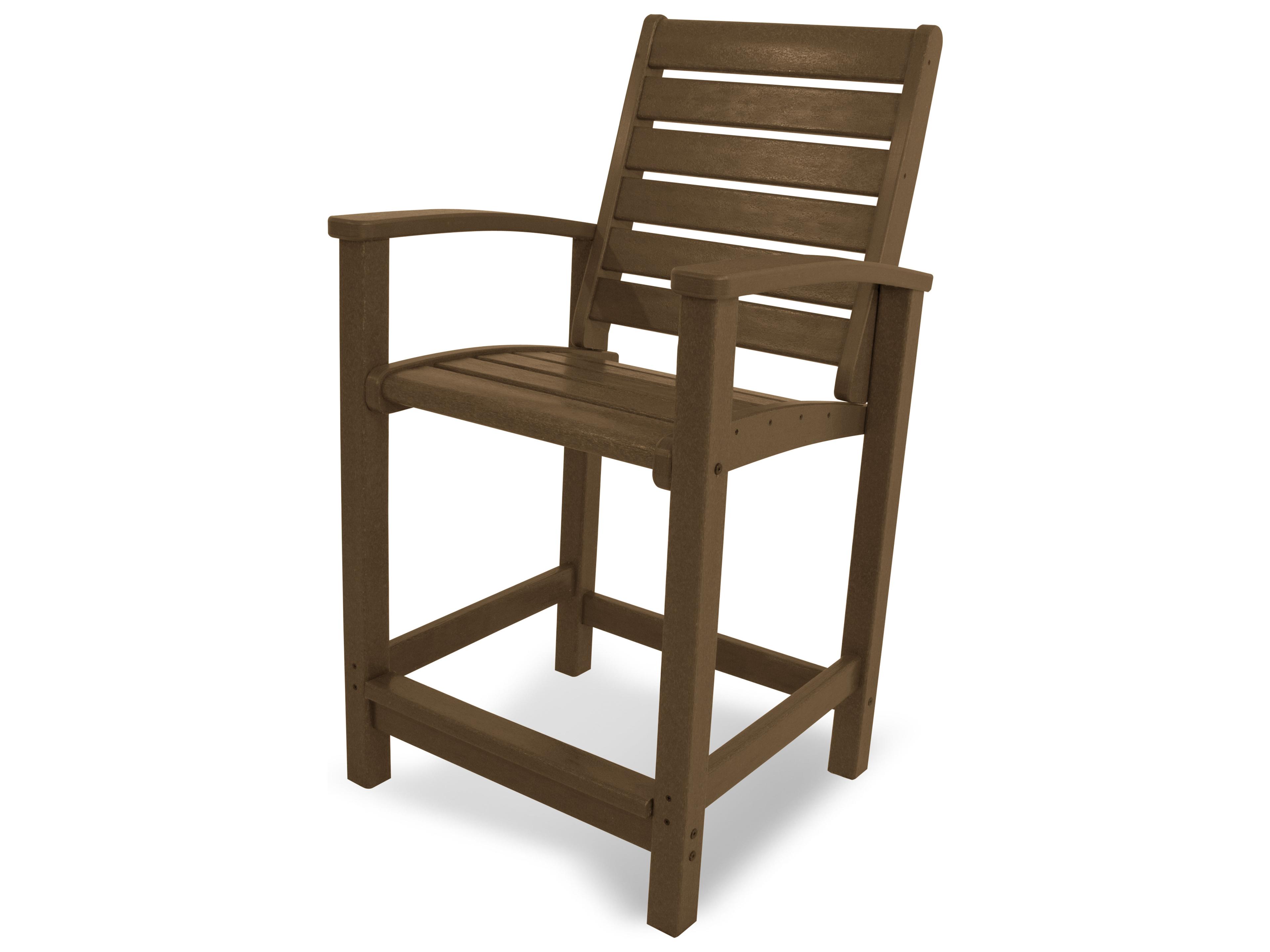 POLYWOOD® Signature Recycled Plastic Outdoor Patio Counter Chair