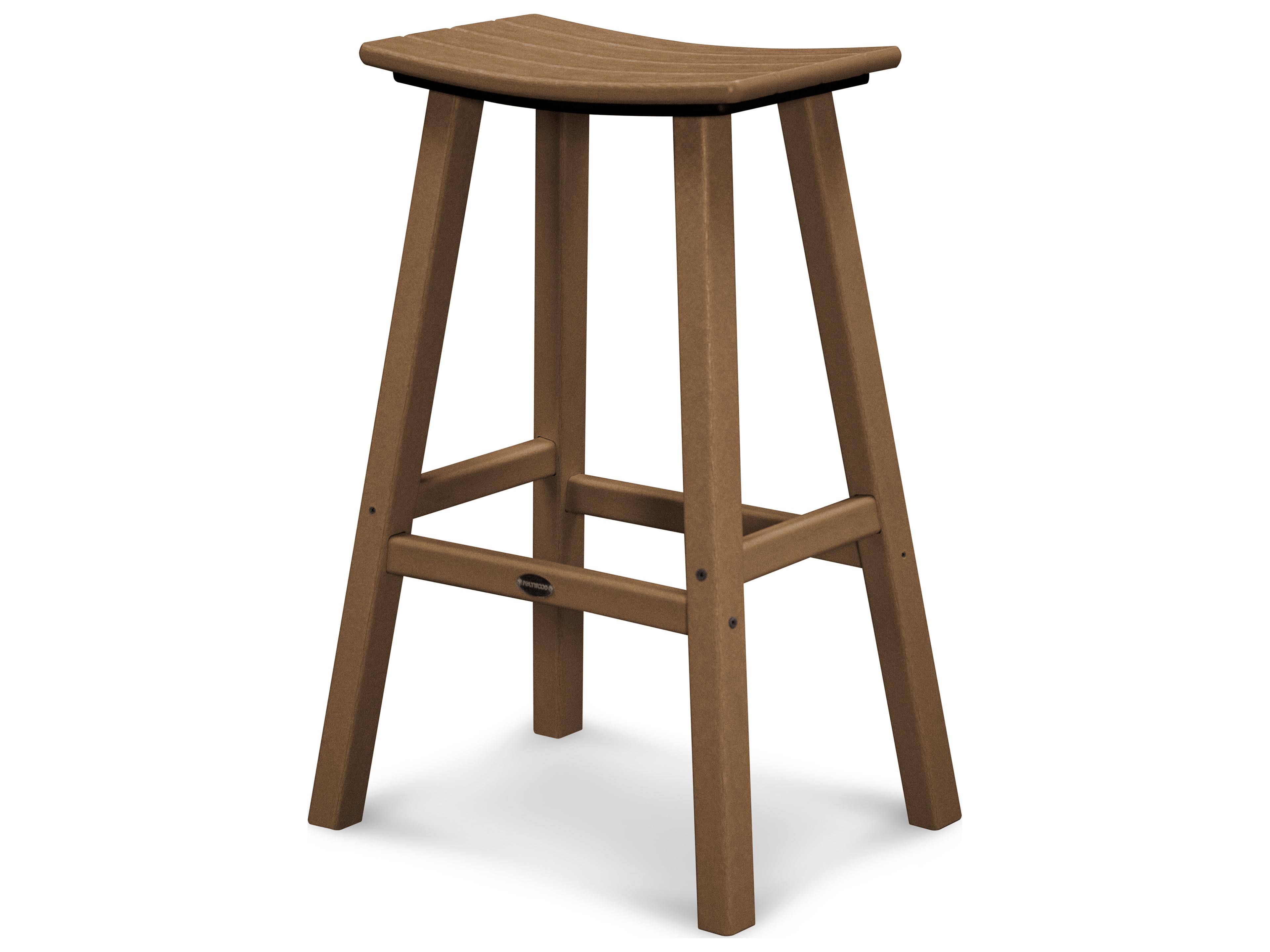 POLYWOOD® Contempo Recycled Plastic Saddle Outdoor Bar Stool