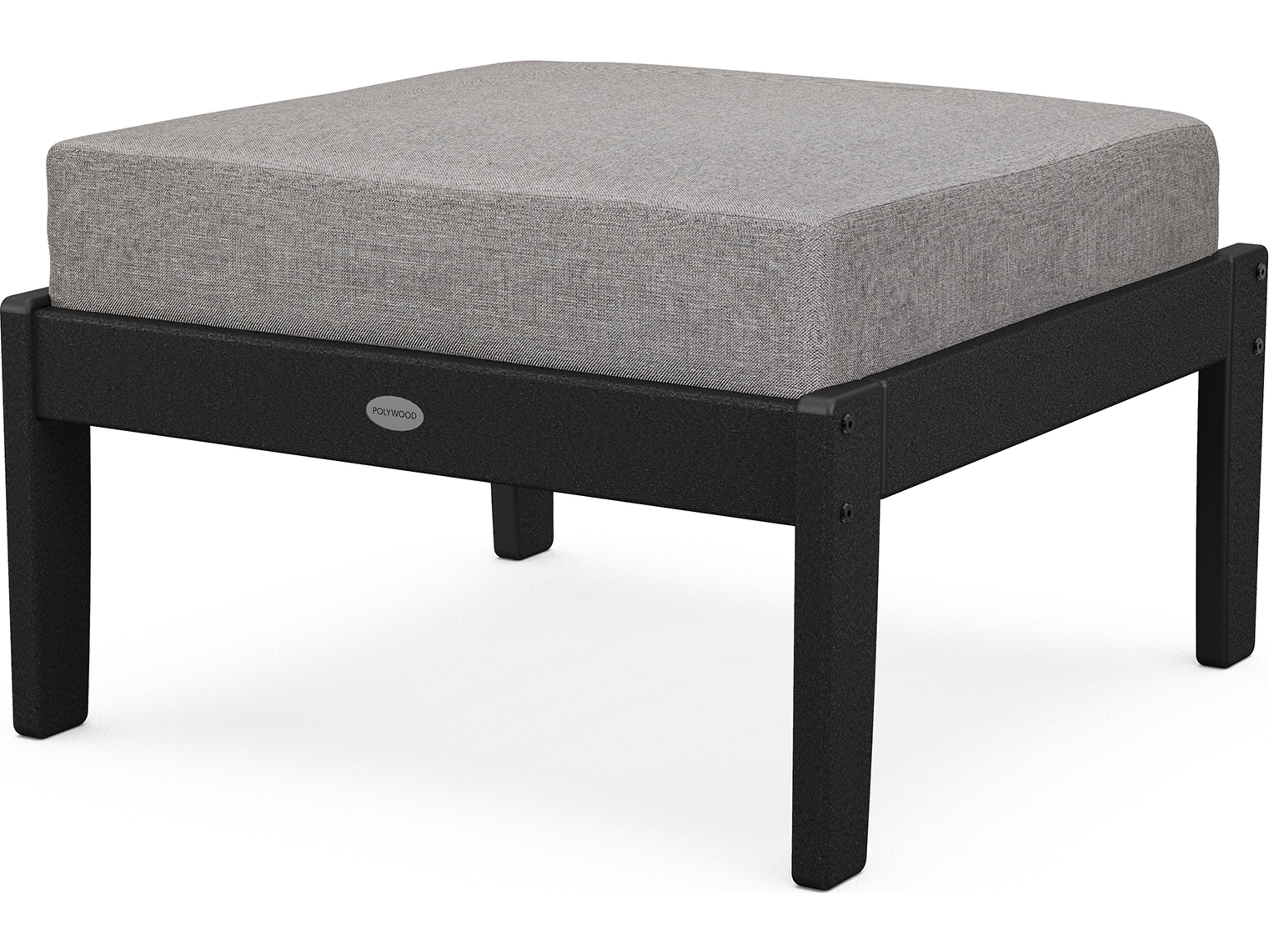 POLYWOOD® Braxton Recycled Plastic Cushion Outdoor Ottoman