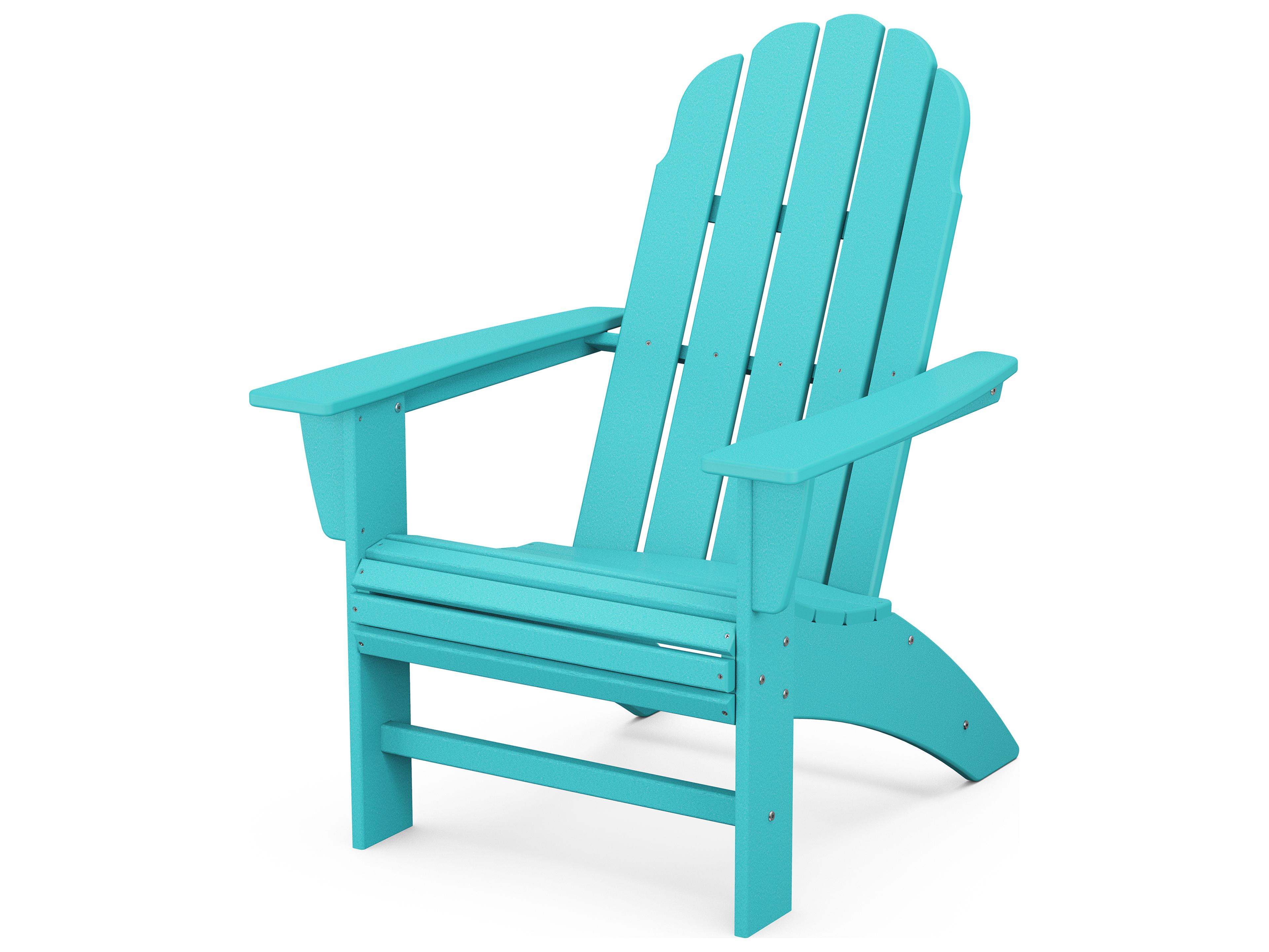 POLYWOOD® Vineyard Recycled Plastic Curved Outdoor Patio Adirondack Chair