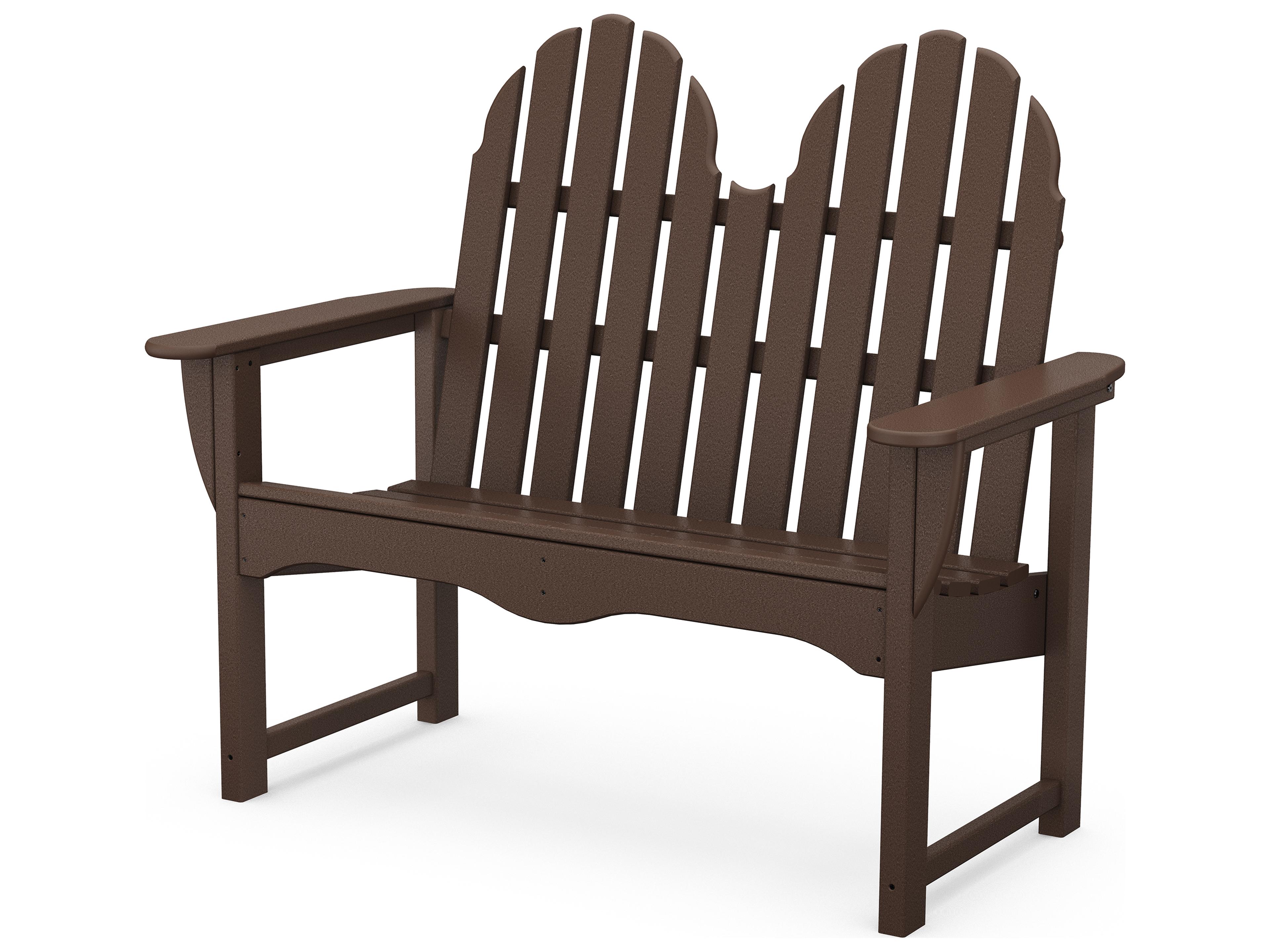 POLYWOOD® Classic Adirondack Recycled Plastic 48 Outdoor Patio Bench