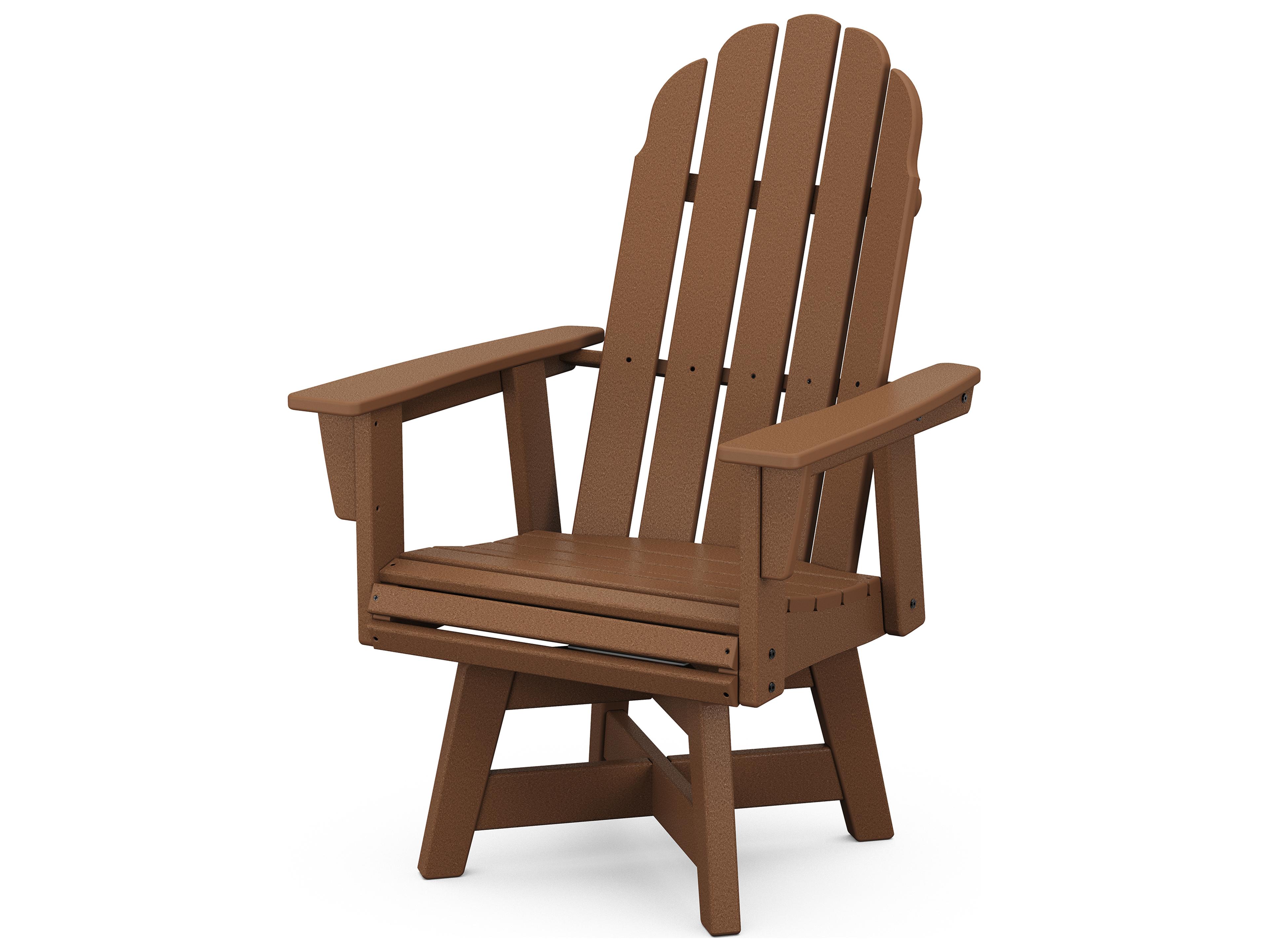 POLYWOOD® Vineyard Recycled Plastic Curveback Swivel Outdoor Dining Arm Chair