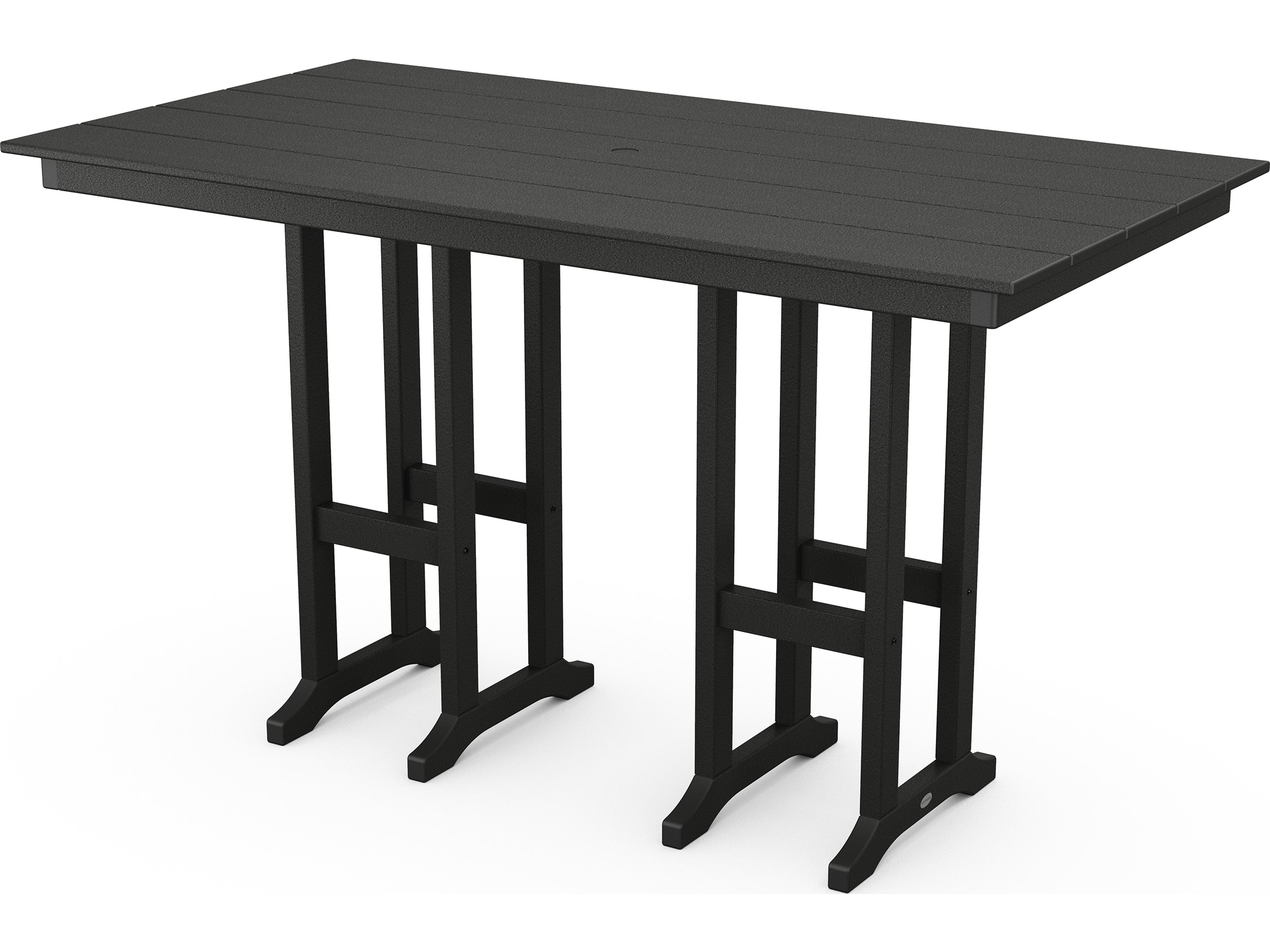 POLYWOOD® Farmhouse Recycled Plastic Rectangular Outdoor Bar Table
