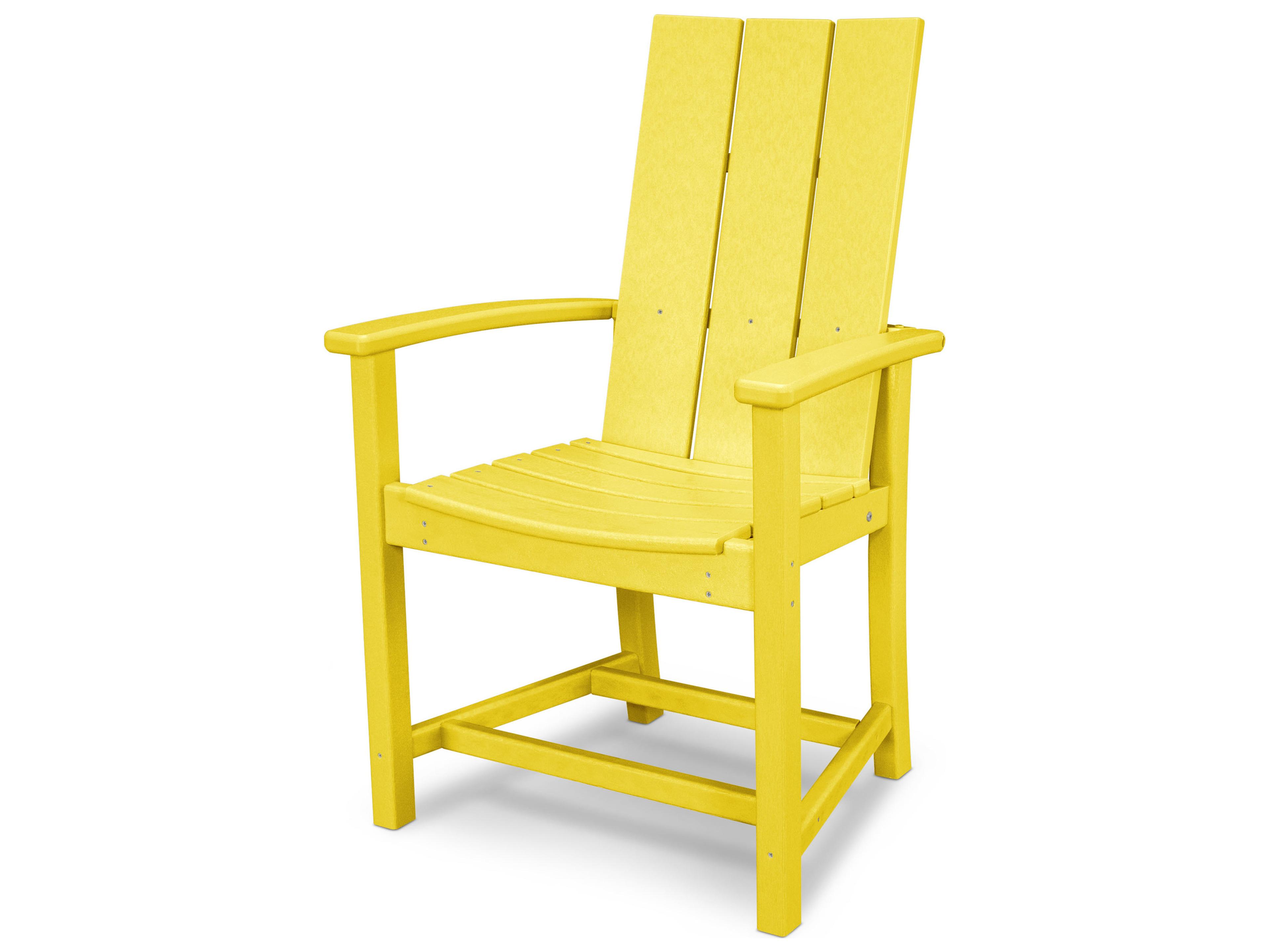POLYWOOD® Modern Recycled Plastic Adirondack Outdoor Patio Dining Chair