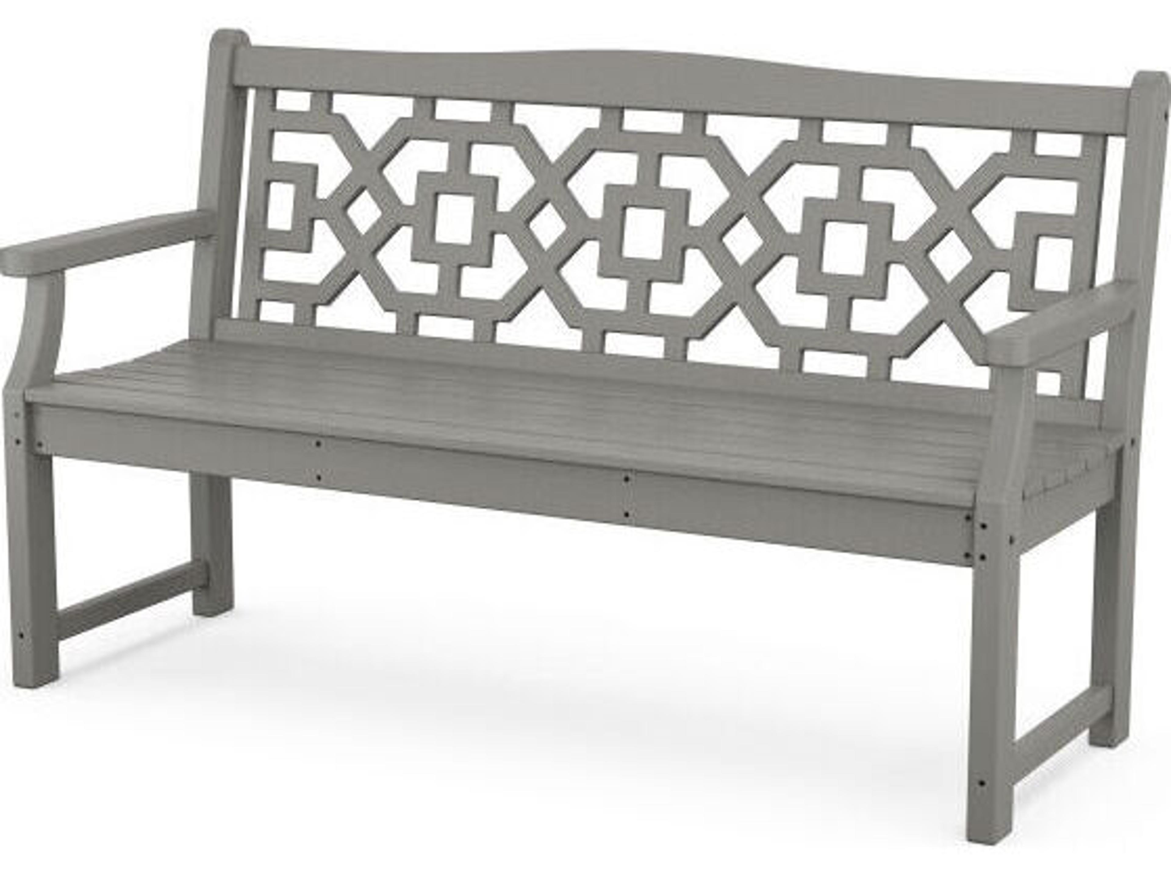 POLYWOOD® Martha Stewart by POLYWOOD® Chinoiserie 60” Garden Outdoor Bench