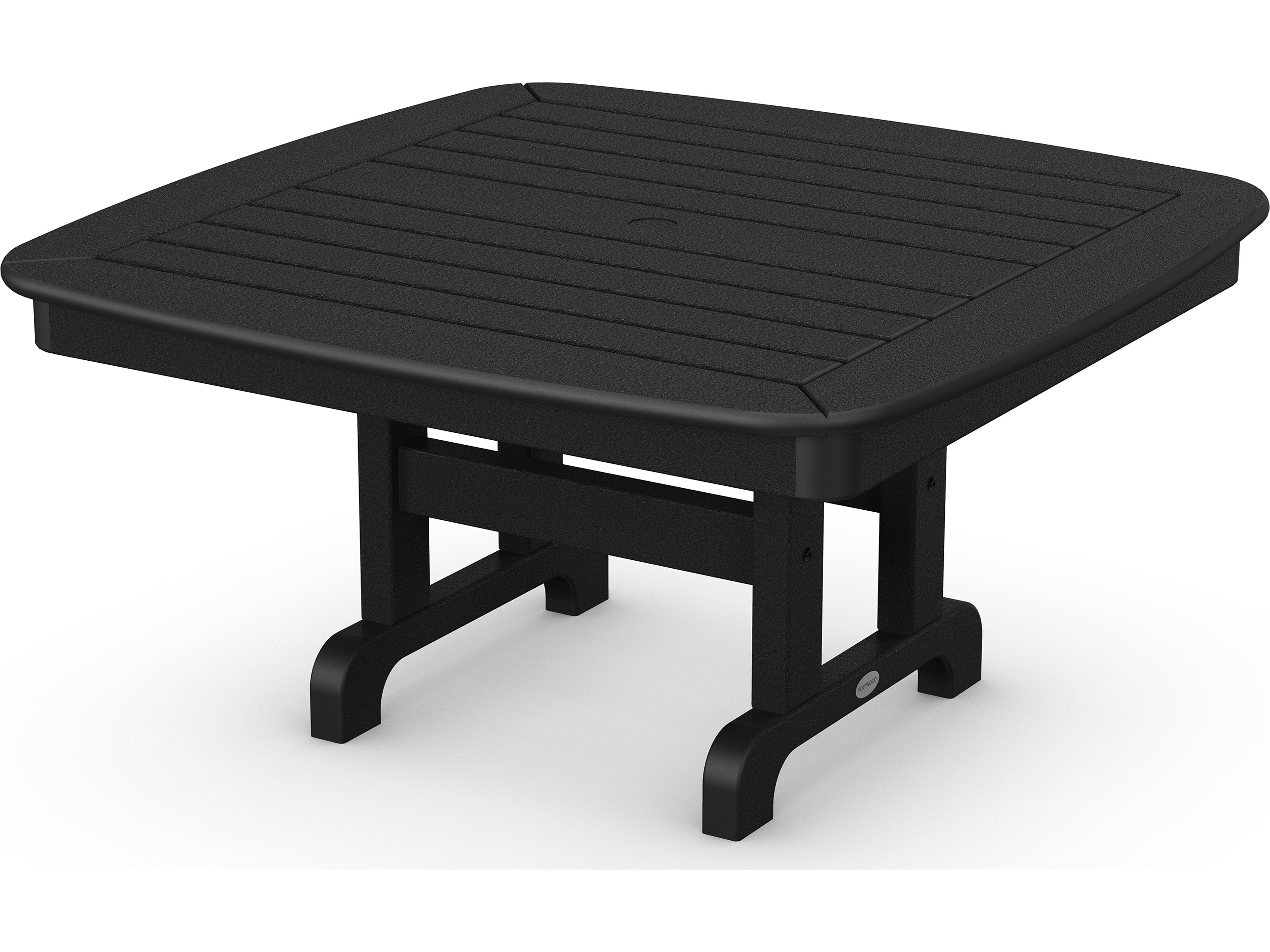 POLYWOOD® Nautical Recycled Plastic Square Outdoor Chat Table