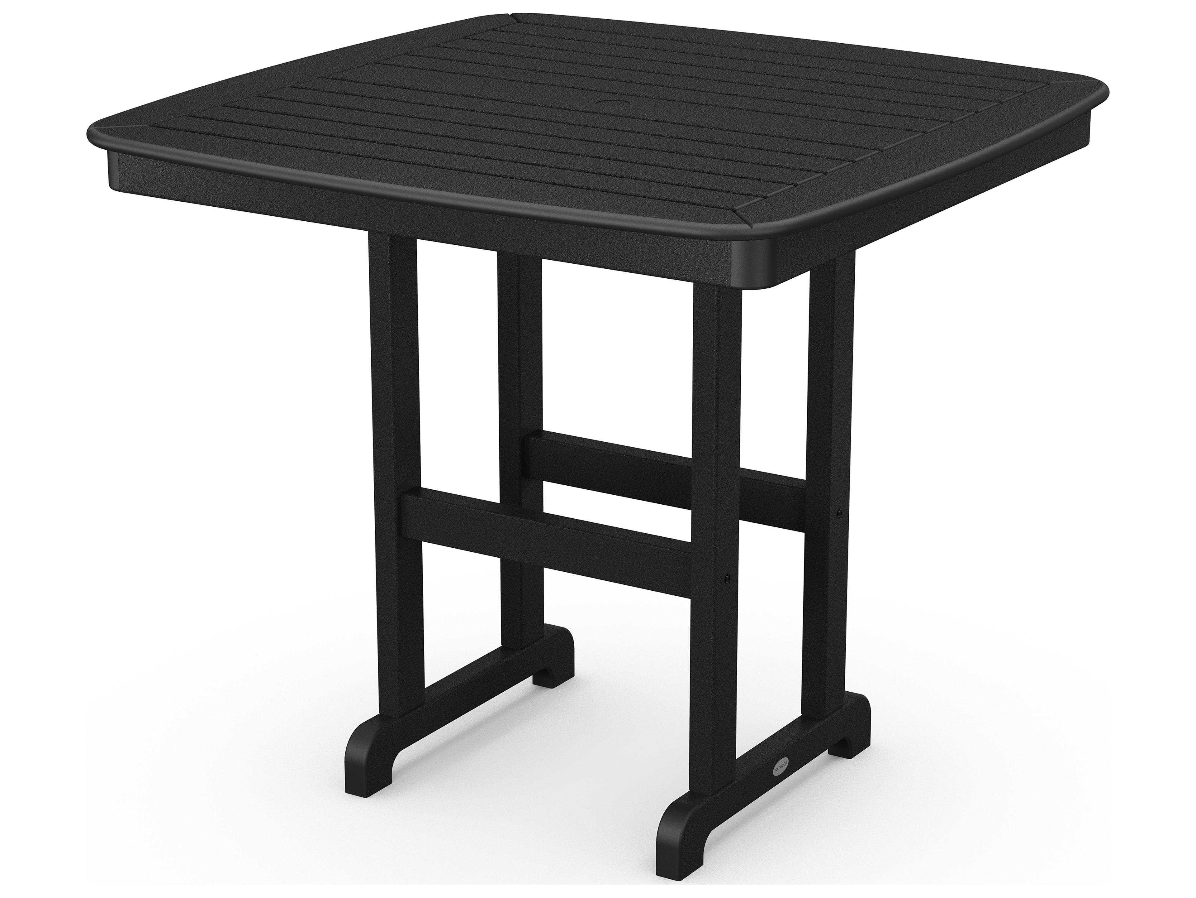 POLYWOOD® Nautical Recycled Plastic Square Patio Counter Table