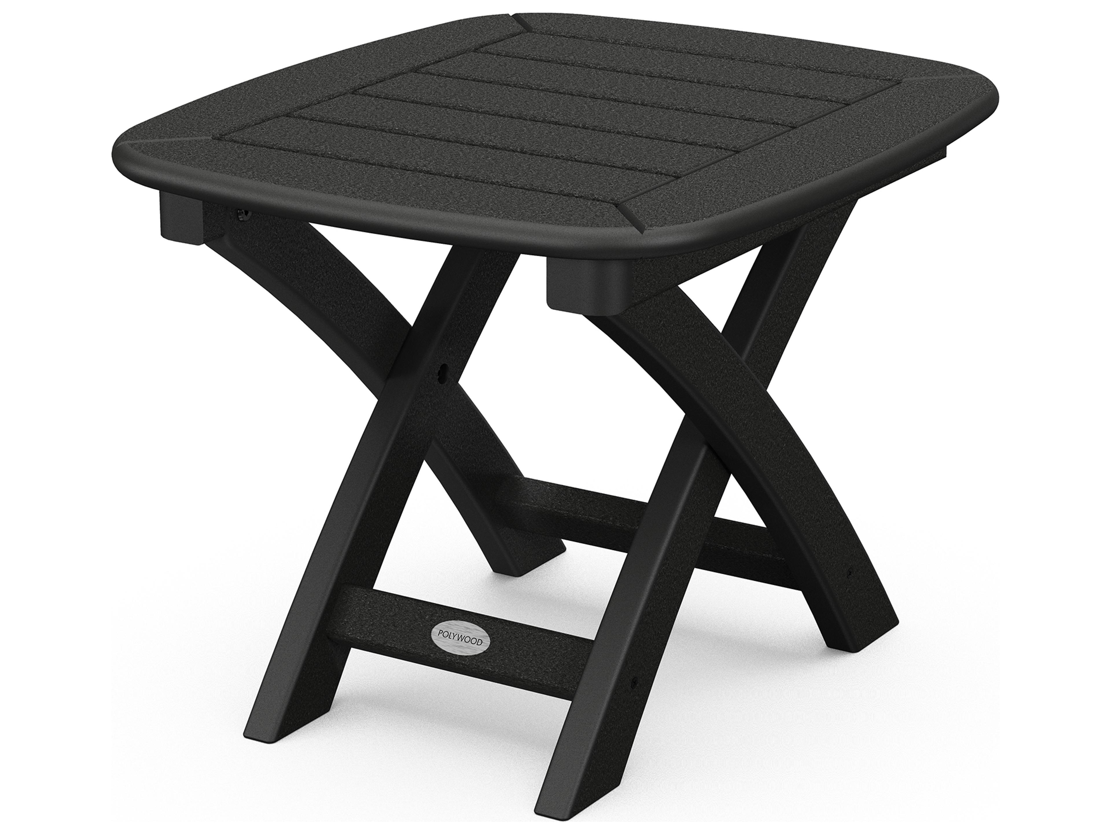 POLYWOOD® Nautical Recycled Plastic Rectangular Patio End Table