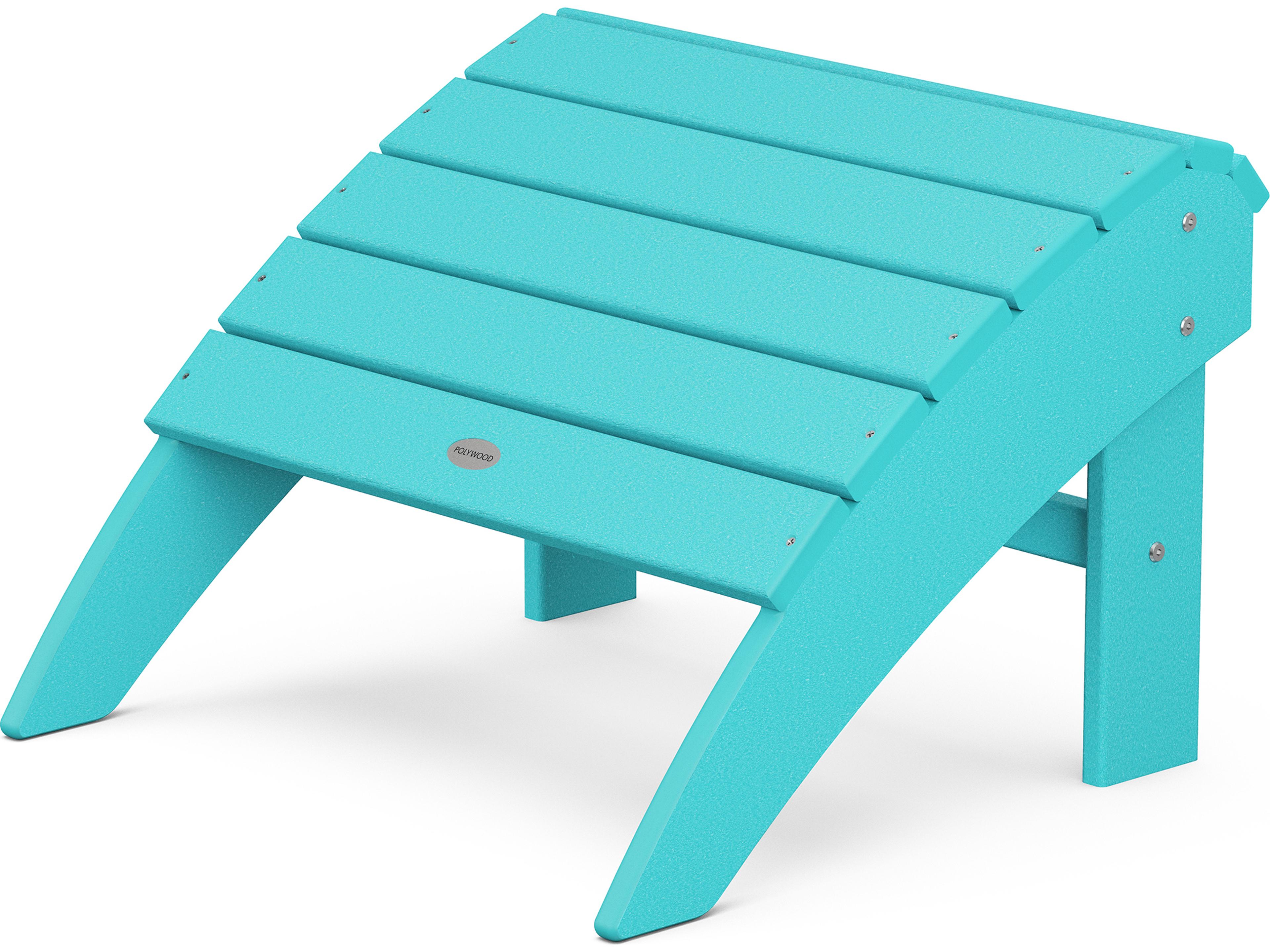 POLYWOOD® Vineyard Recycled Plastic Curved Outdoor Patio Ottoman