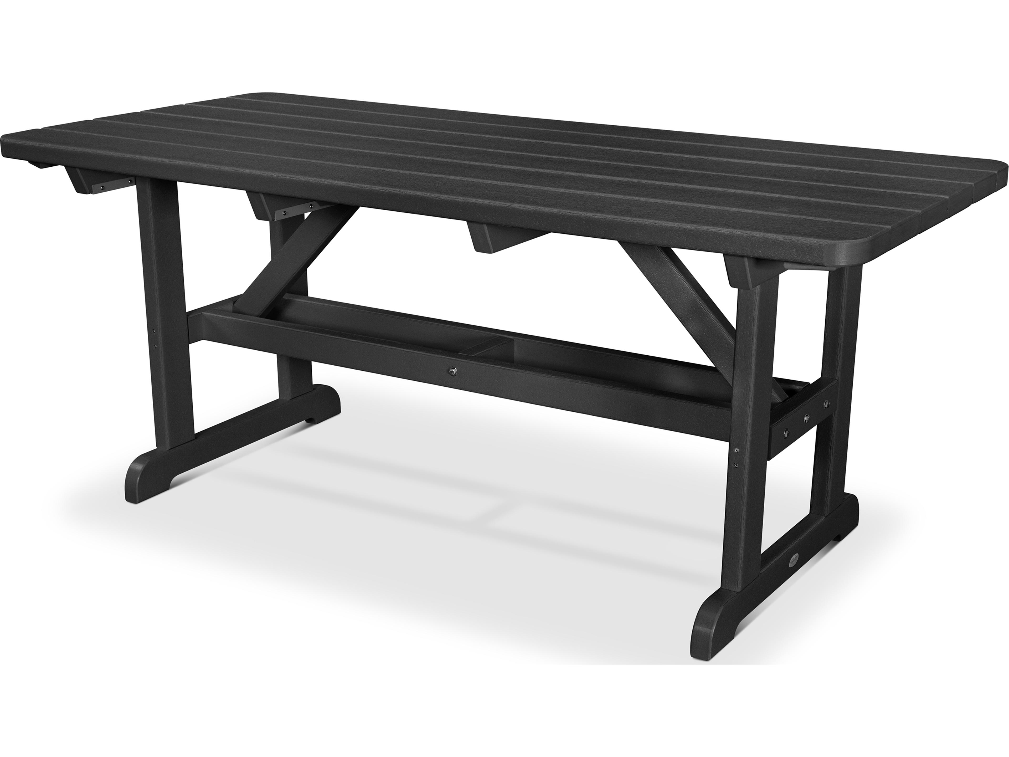 POLYWOOD® Park Recycled Plastic Rectangular Patio Picnic Table