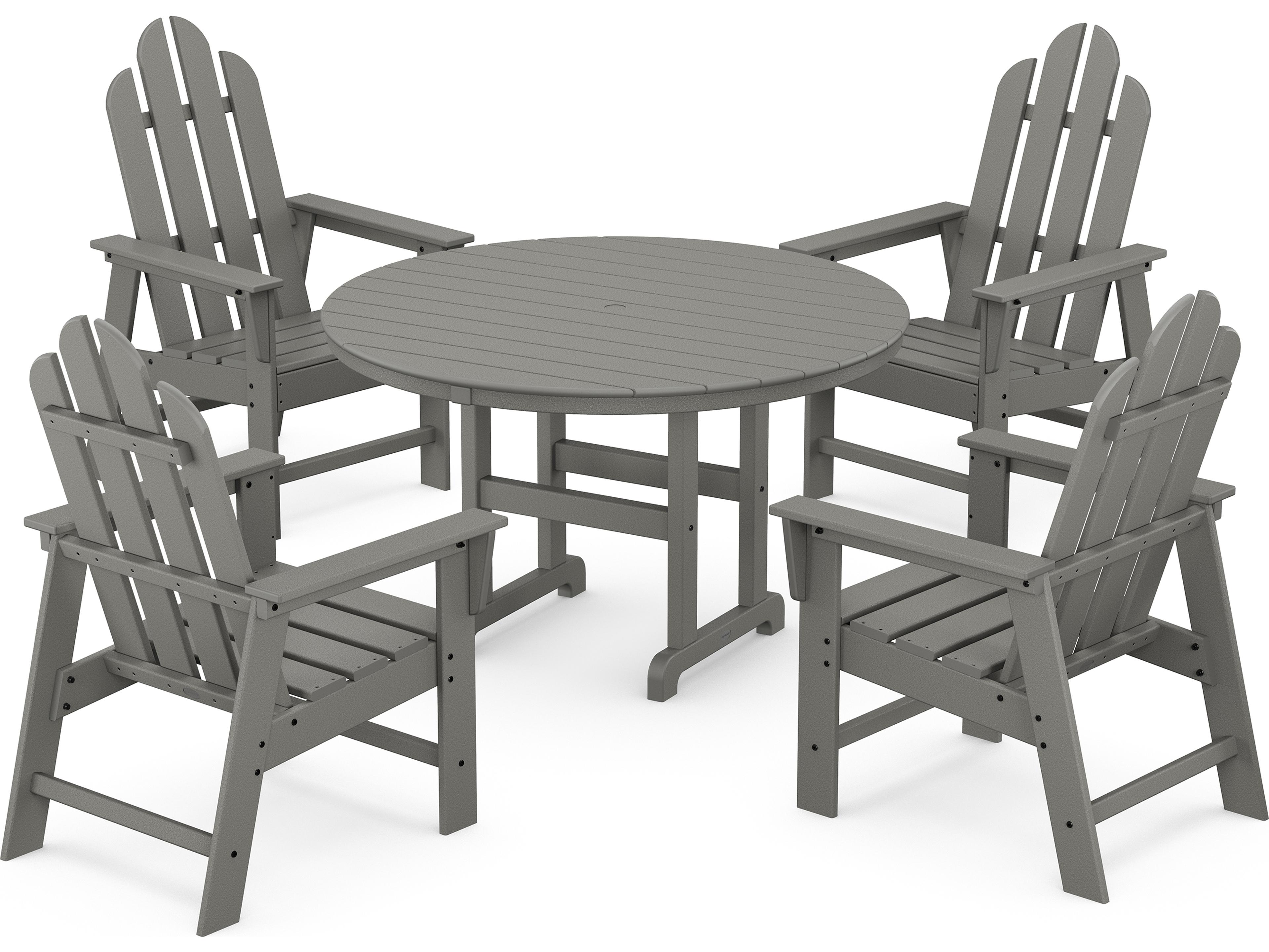POLYWOOD® Long Island Recycled Plastic 5 Piece Outdoor Dining Set