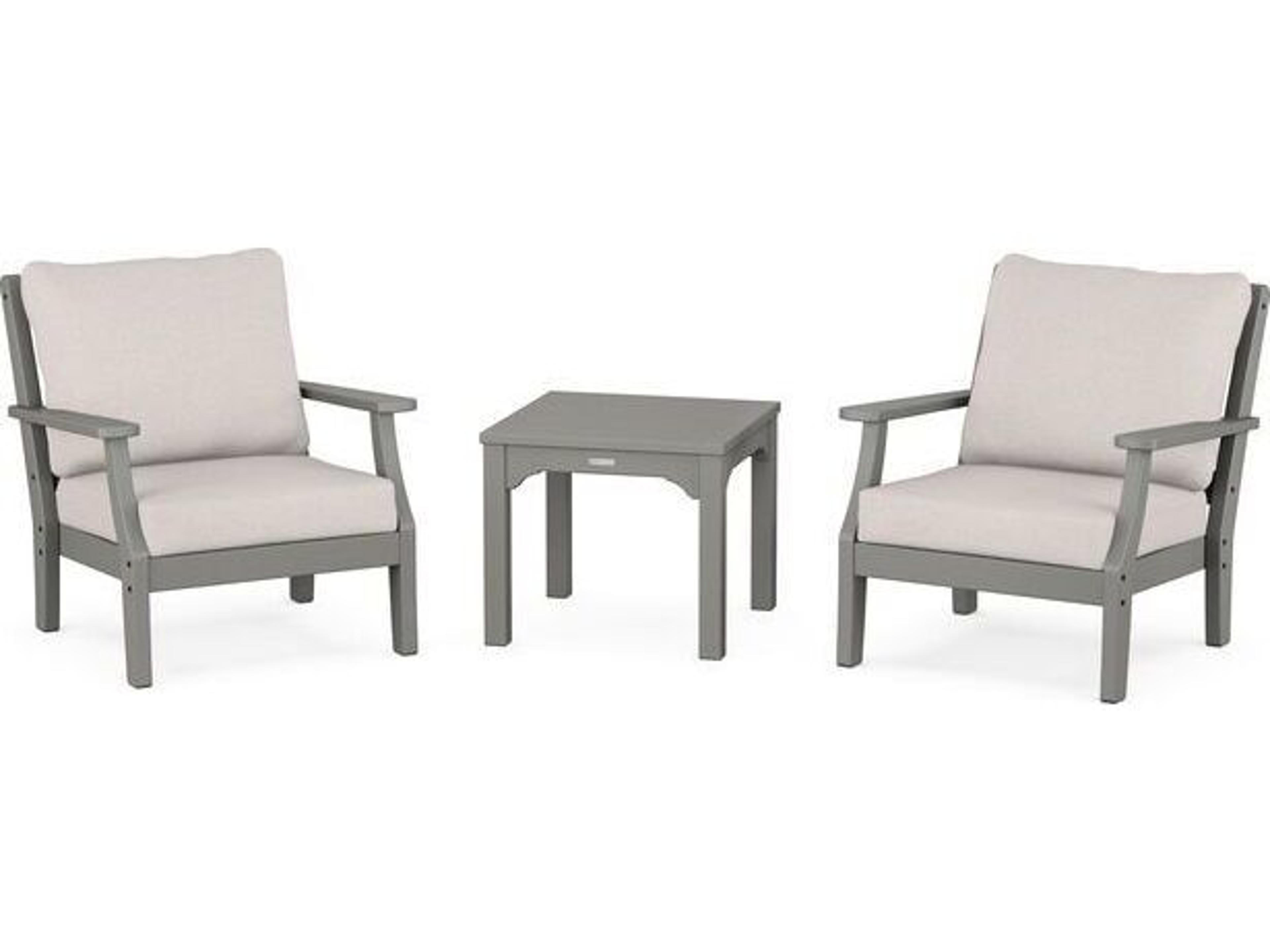 POLYWOOD® Martha Stewart Chinoiserie 3-Piece Deep Seating Set