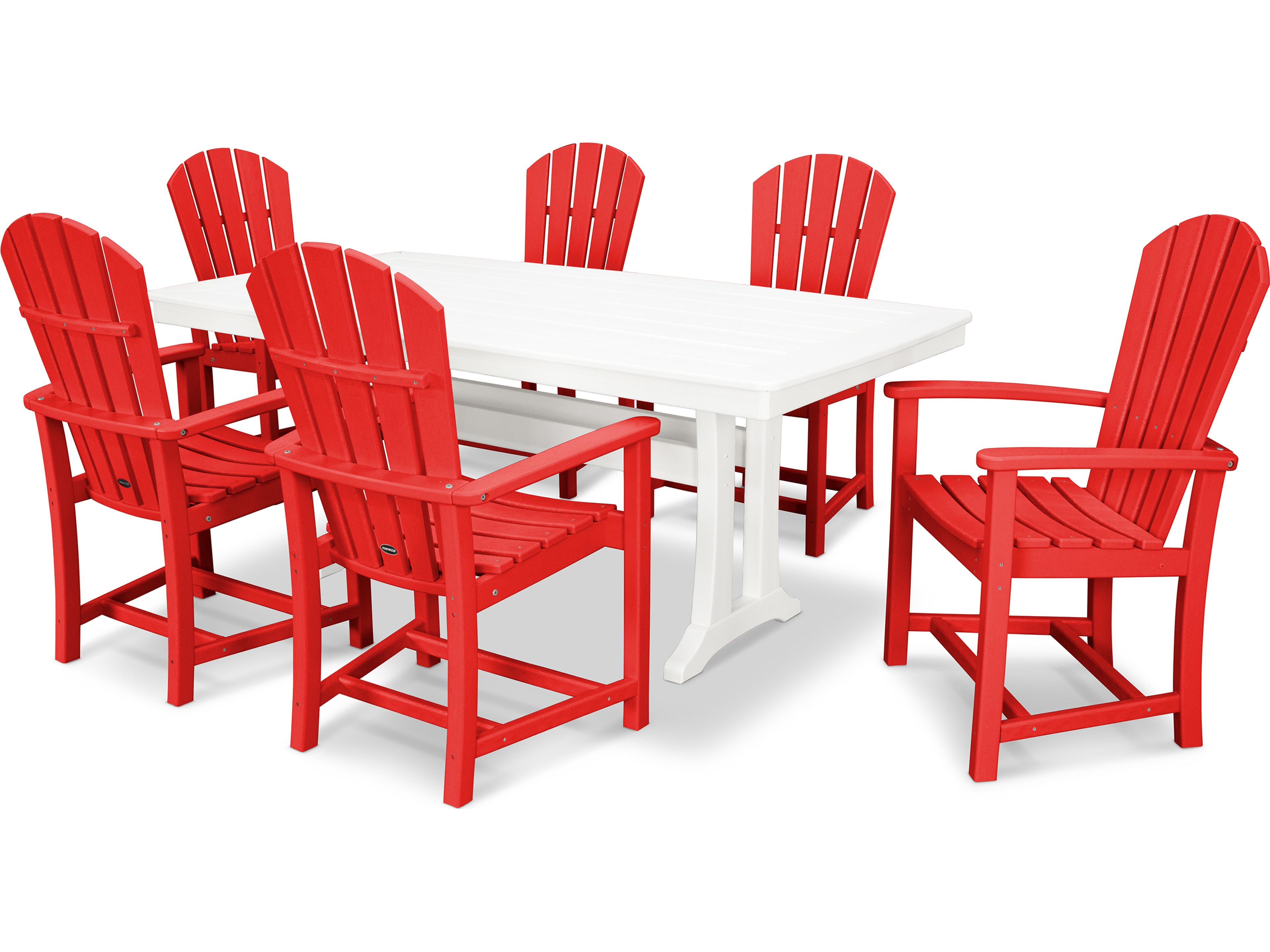 POLYWOOD® Palm Coast Recycled Plastic 7 Piece Outdoor Dining Set