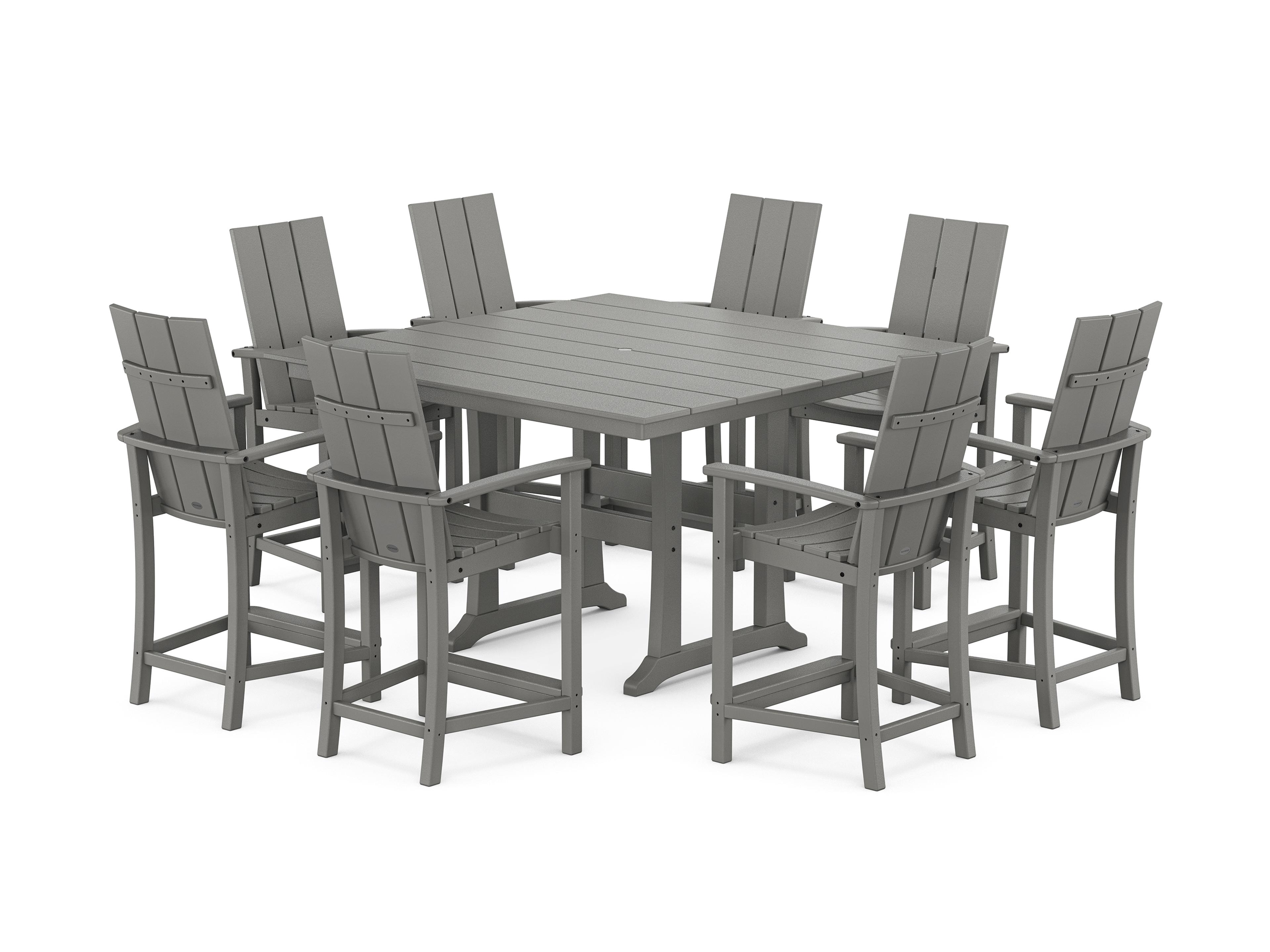 POLYWOOD® Coastal Recycled Plastic 9 Piece Patio Dining Set