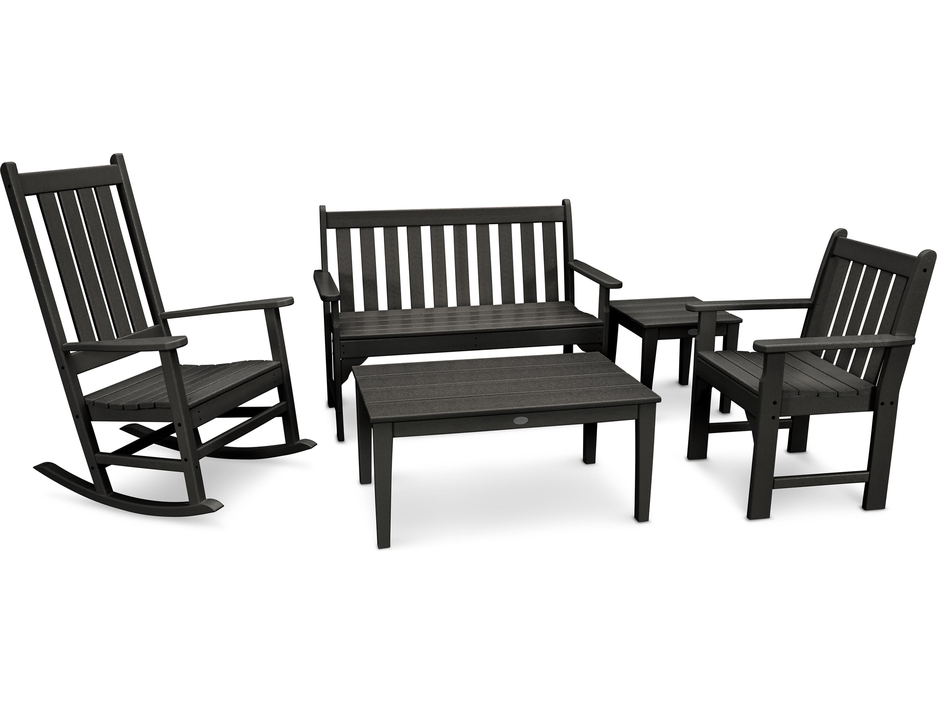 POLYWOOD® Vineyard Recycled Plastic 3 Piece Patio Lounge Set