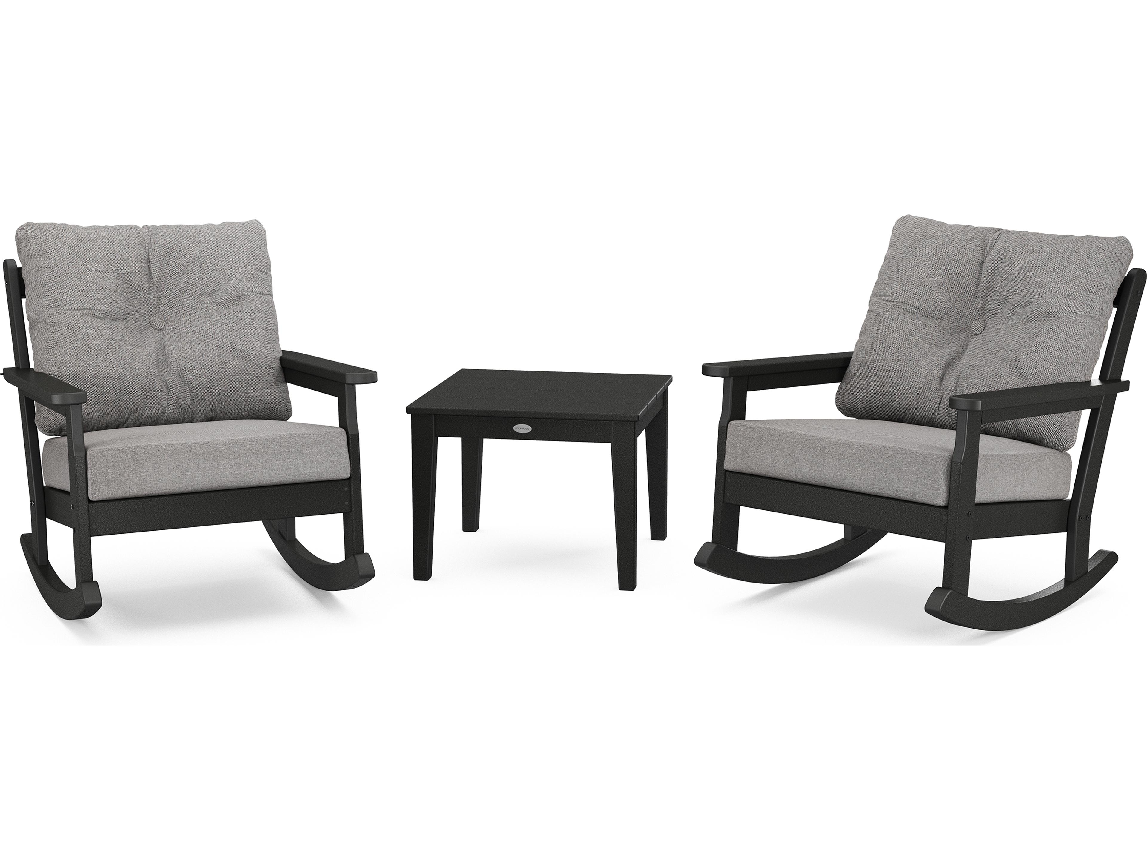 POLYWOOD® Vineyard Recycled Plastic 3 Deep Seating Rocker Patio Lounge Set