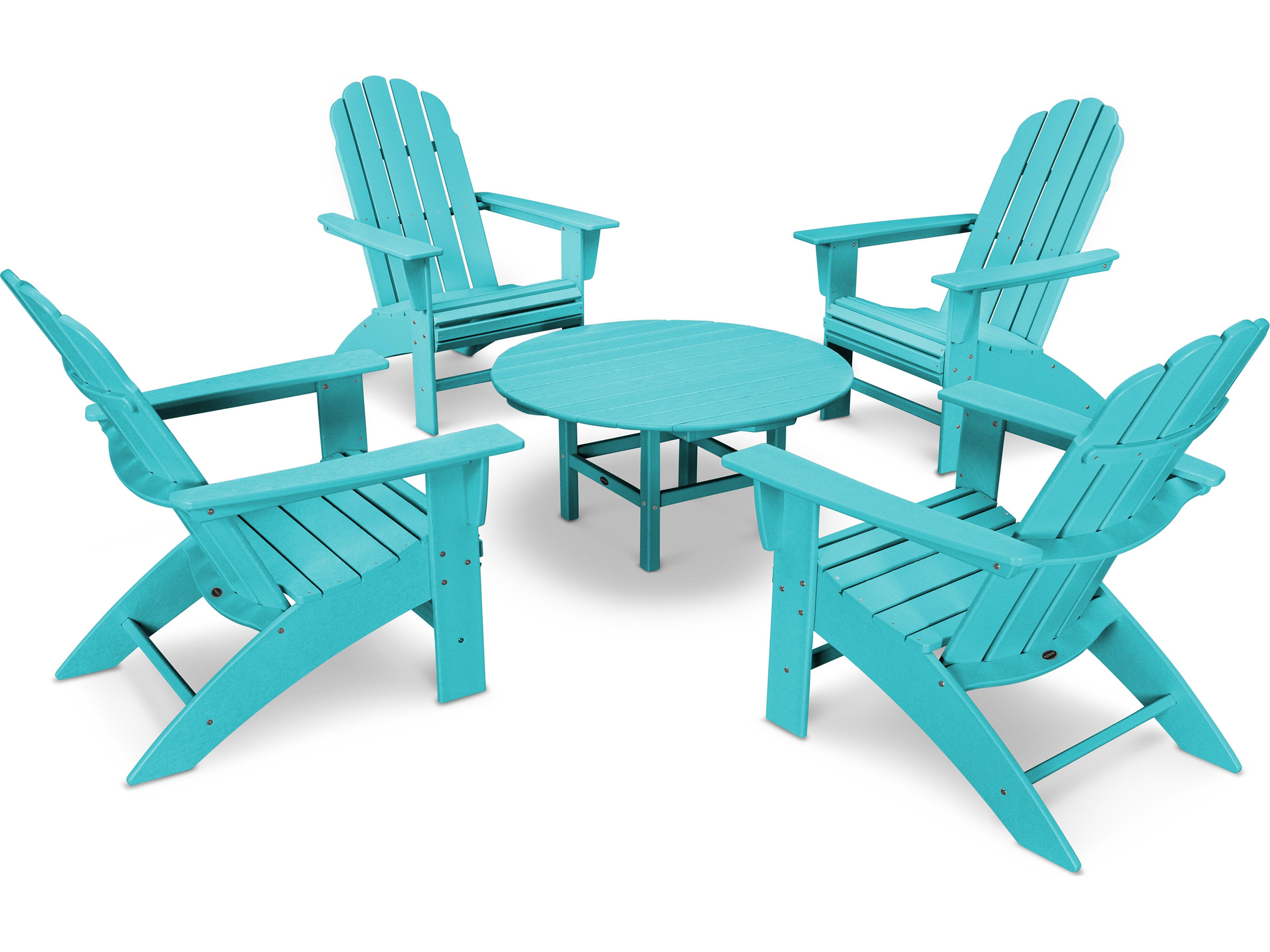POLYWOOD® Vineyard Recycled Plastic 5 Piece Patio Lounge Set