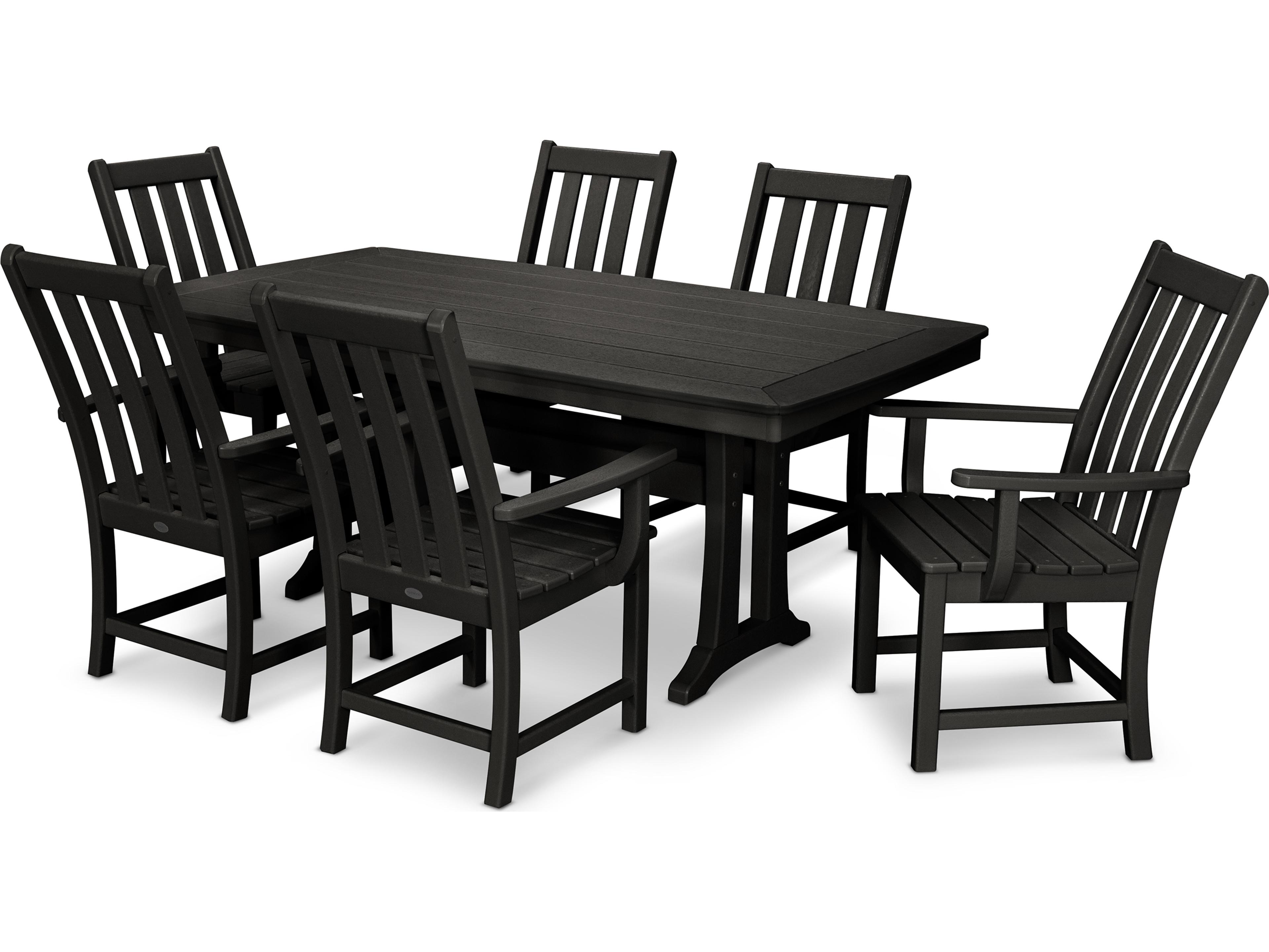 POLYWOOD® Vineyard Recycled Plastic 7 Piece Patio Dining Set