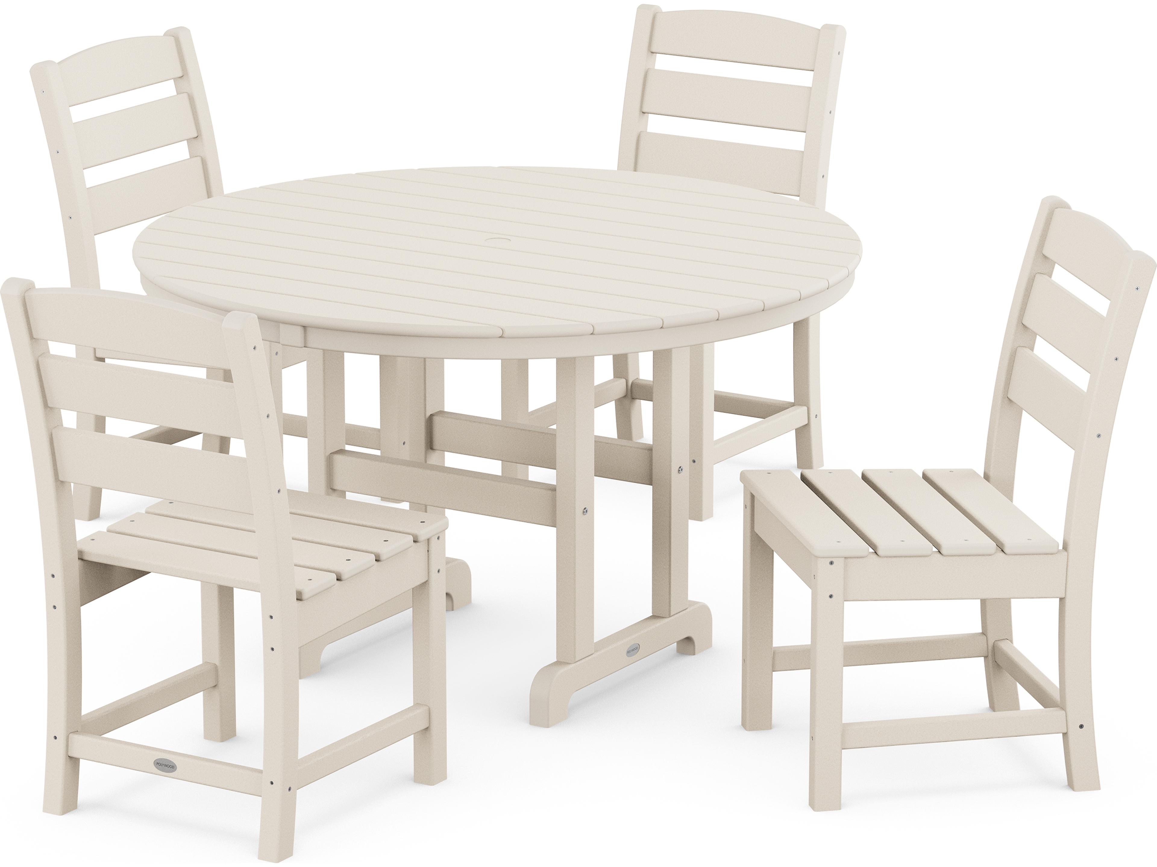 POLYWOOD® Lakeside Recycled Plastic 5 Piece Patio Dining Set