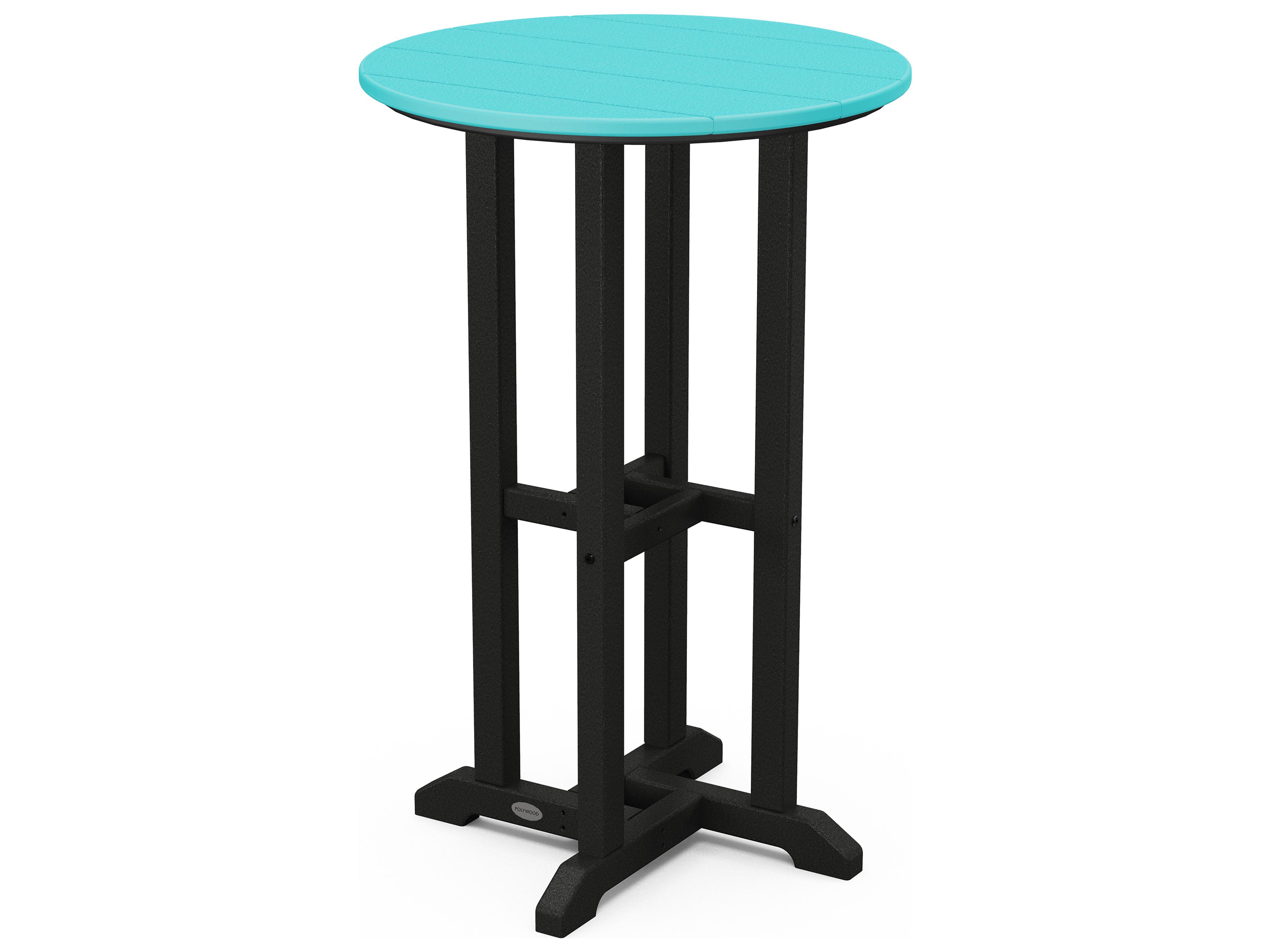POLYWOOD® Contempo Recycled Plastic Round Outdoor Counter Height Table