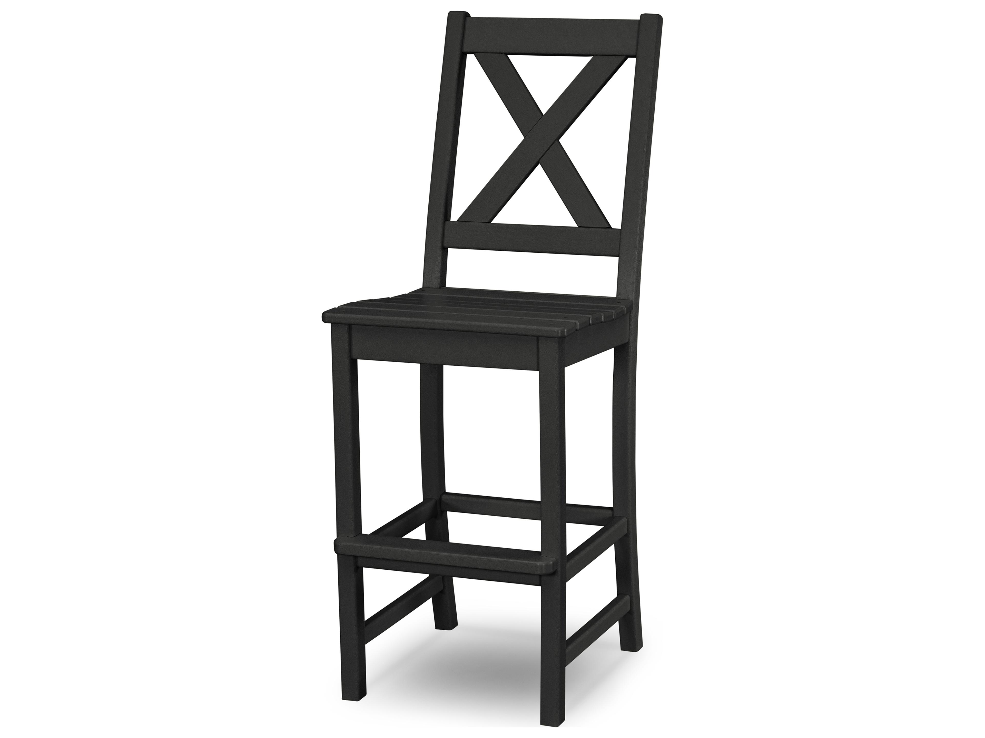 POLYWOOD® Braxton Recycled Plastic Outdoor Bar Side Chair