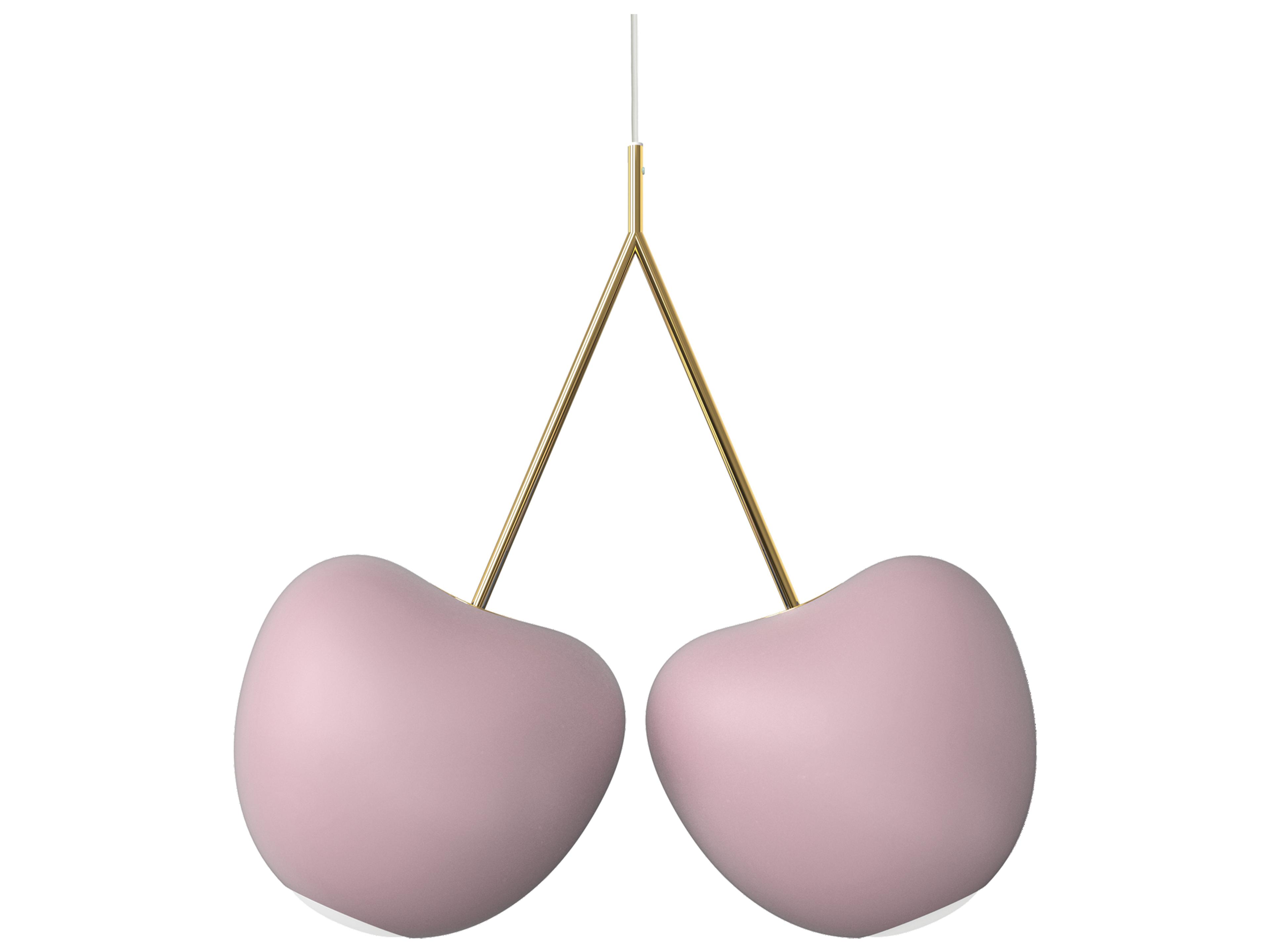 Qeeboo Cherry 2-Light Pink Globe Pendant
