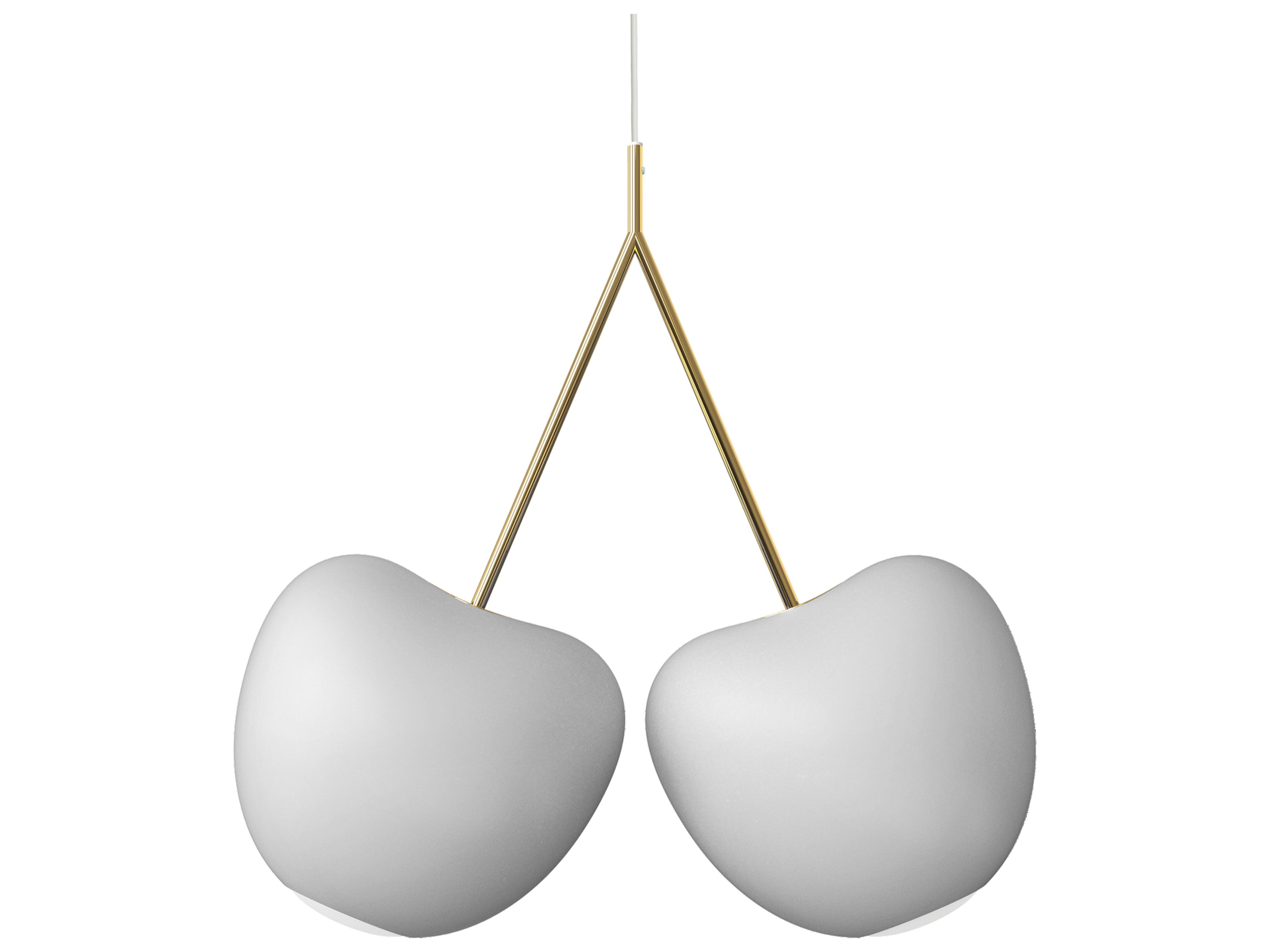 Qeeboo Cherry 2-Light Ivory White Globe Pendant