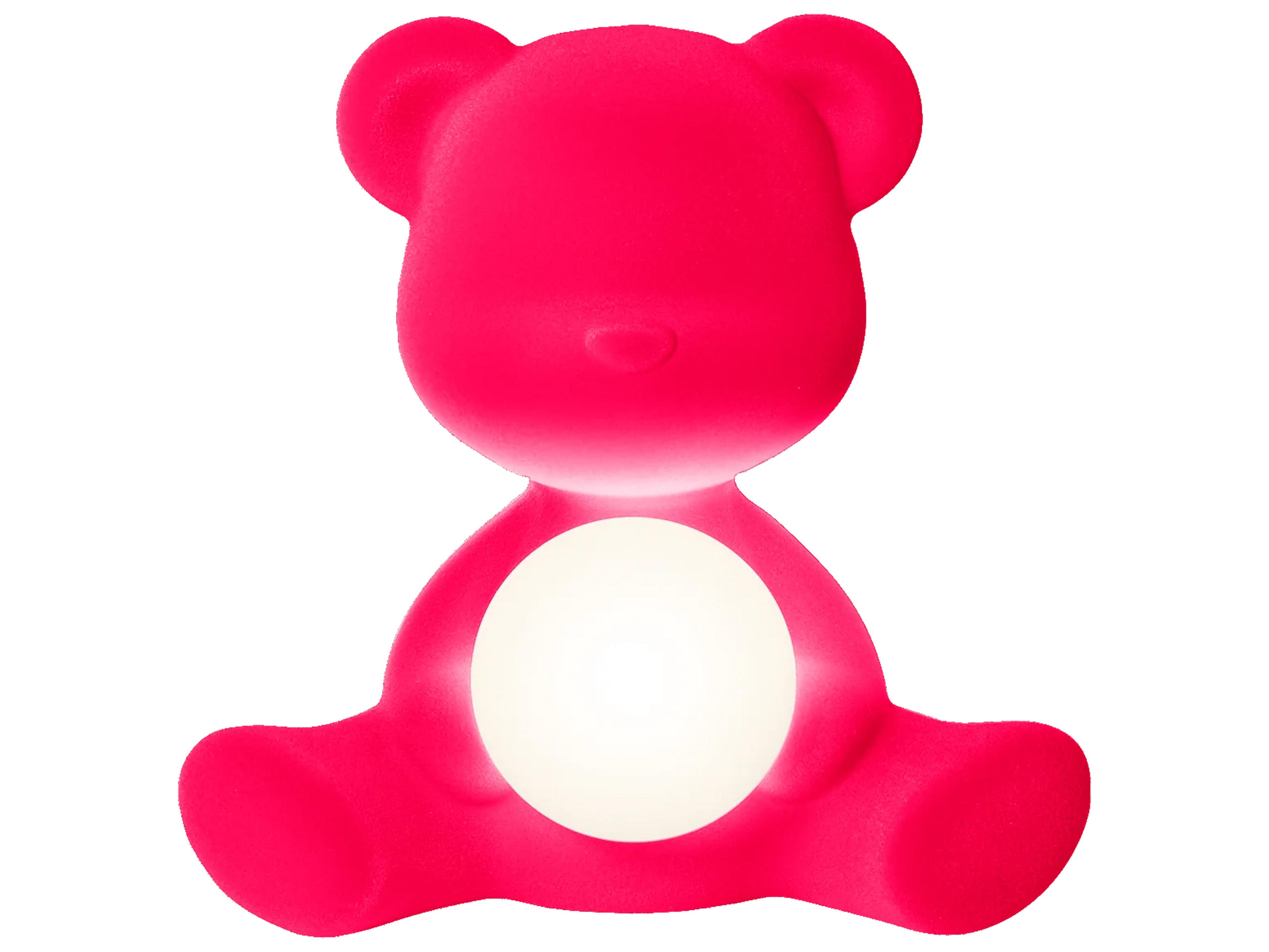 Qeeboo Teddy Girl Fuchsia Velvet Pink Table Lamp