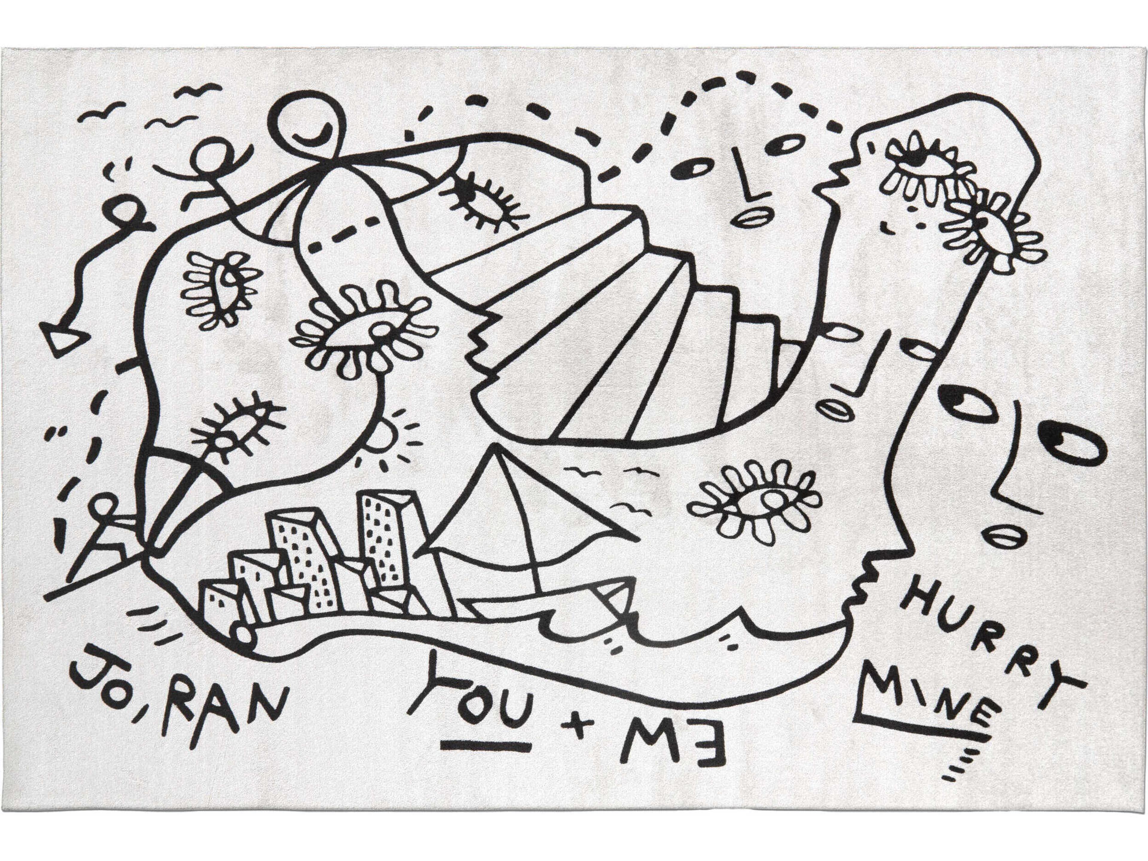 Qeeboo Linescapes Dream Dimension Graphic Area Rug