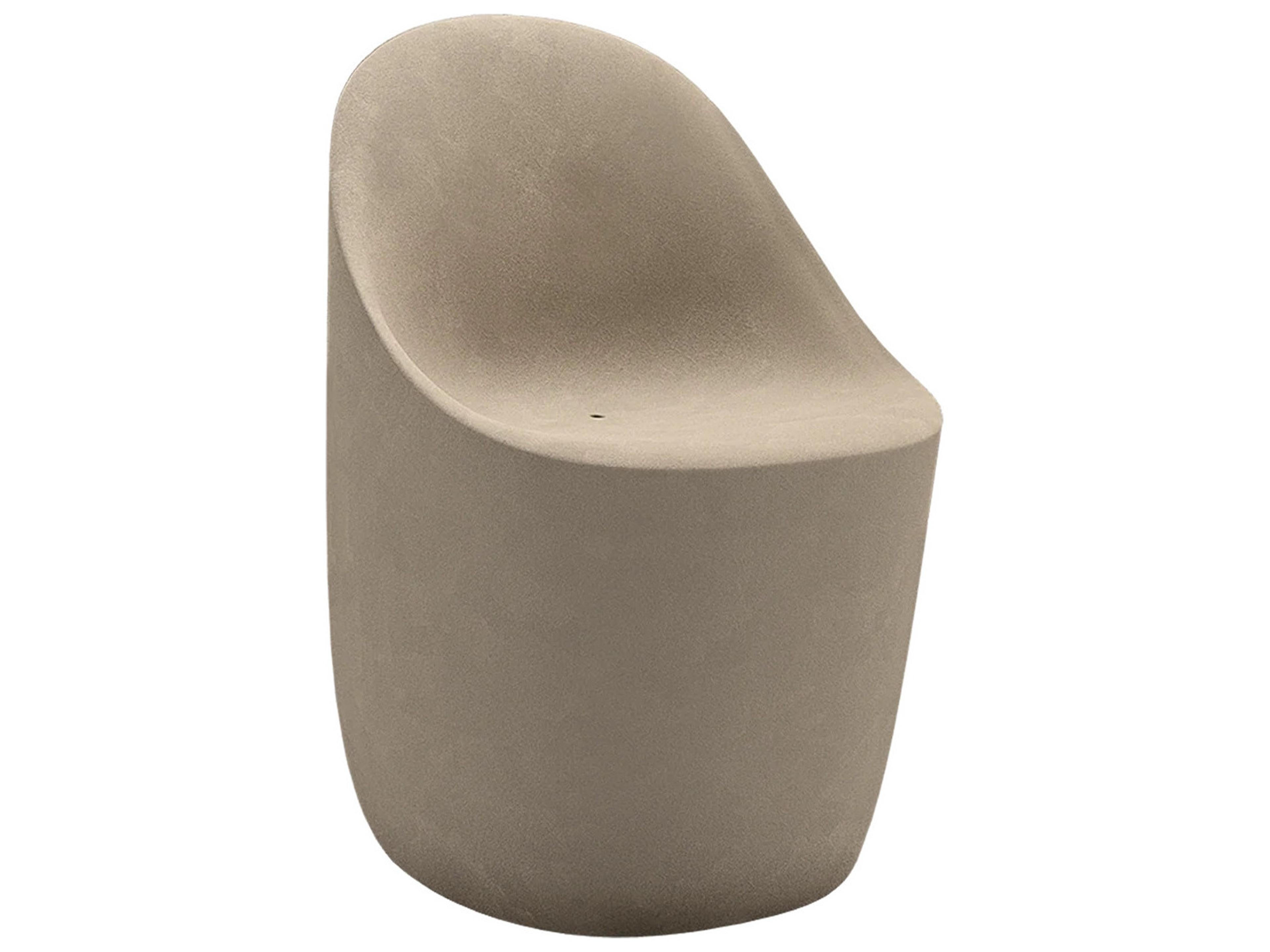 Qeeboo Cobble Ottawa Moleskin Beige Armless Dining Chair