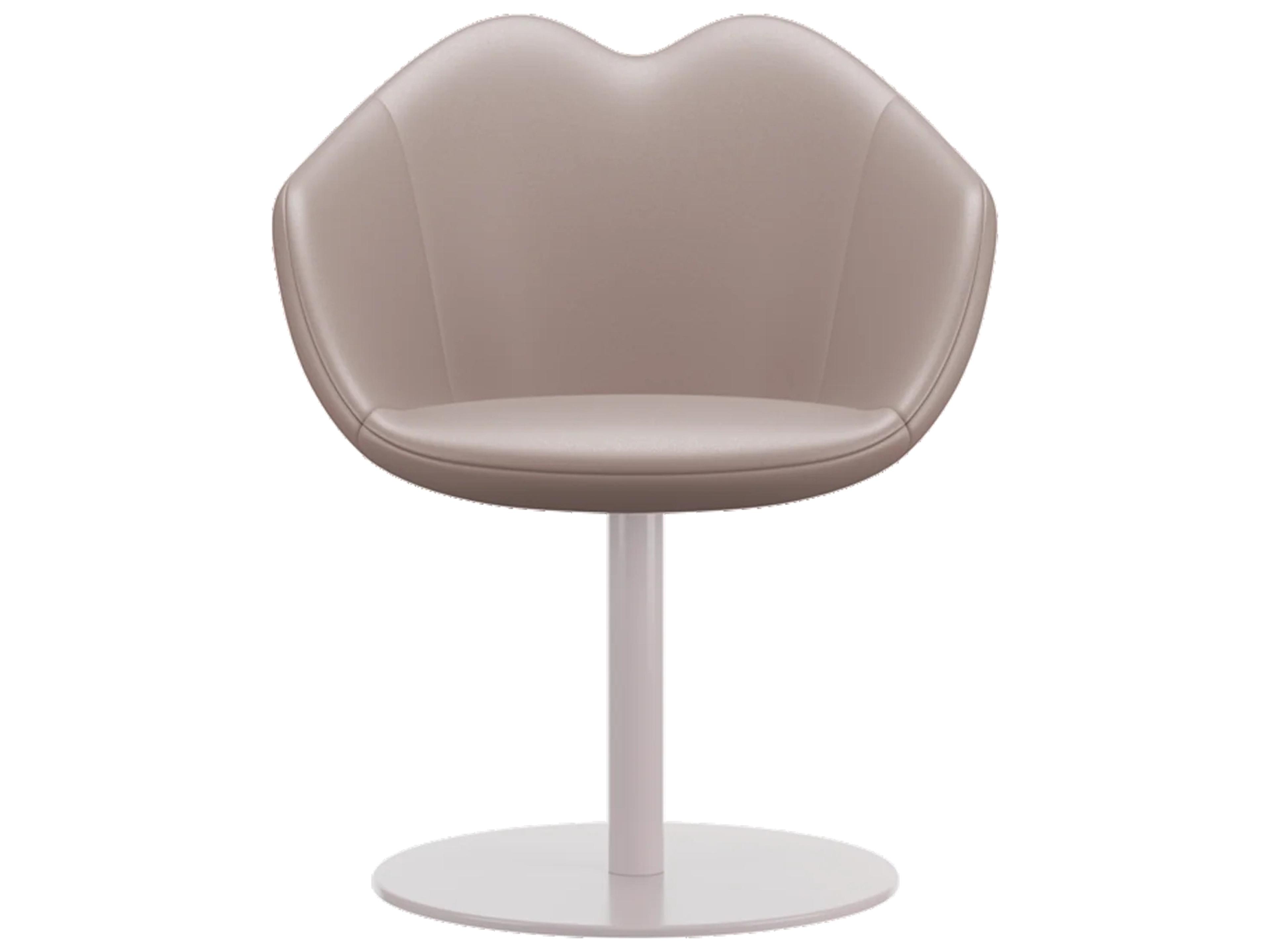 XOXO White Leather Arm Dining Chair