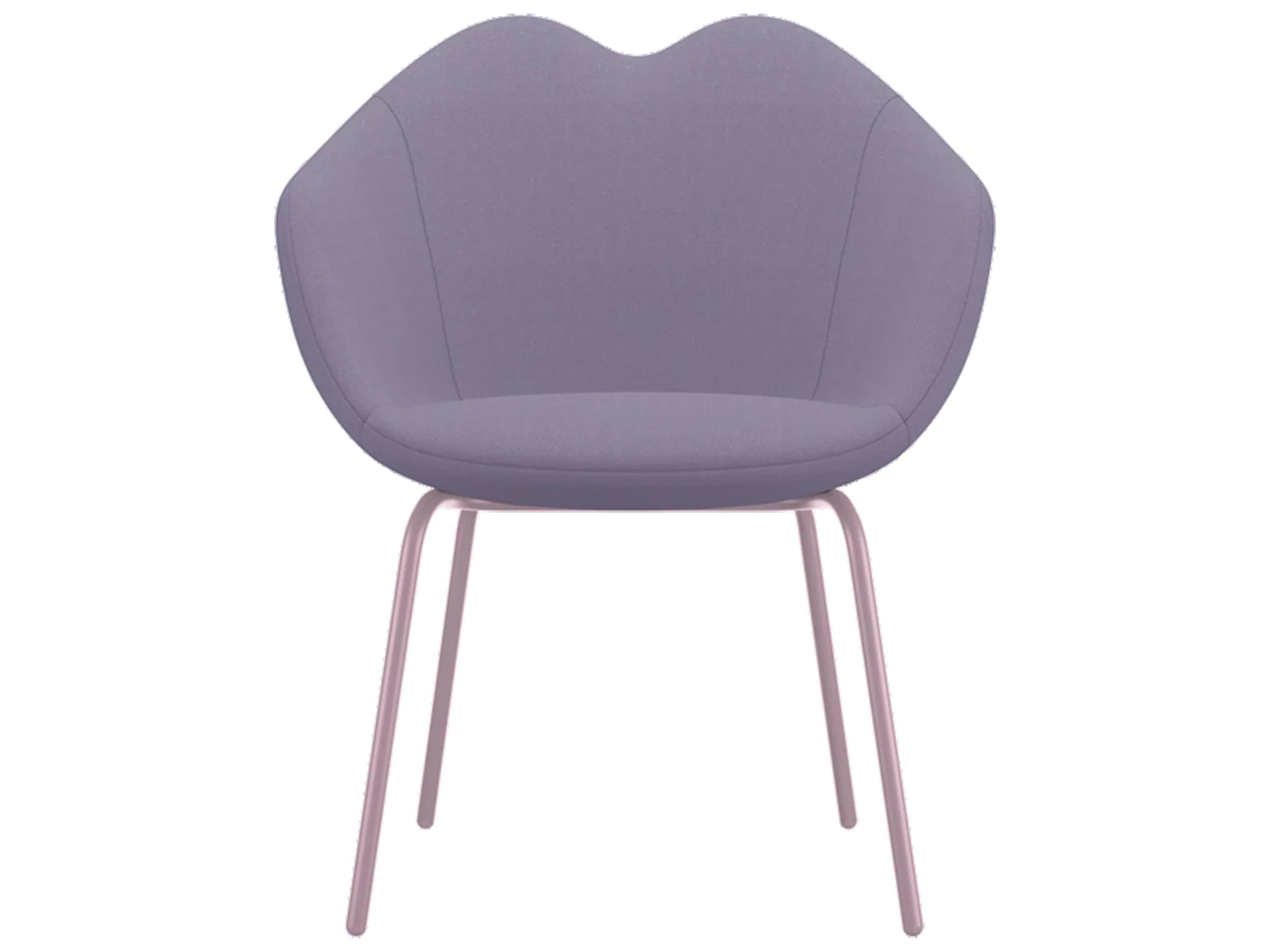 XOXO Purple Upholstered Arm Dining Chair