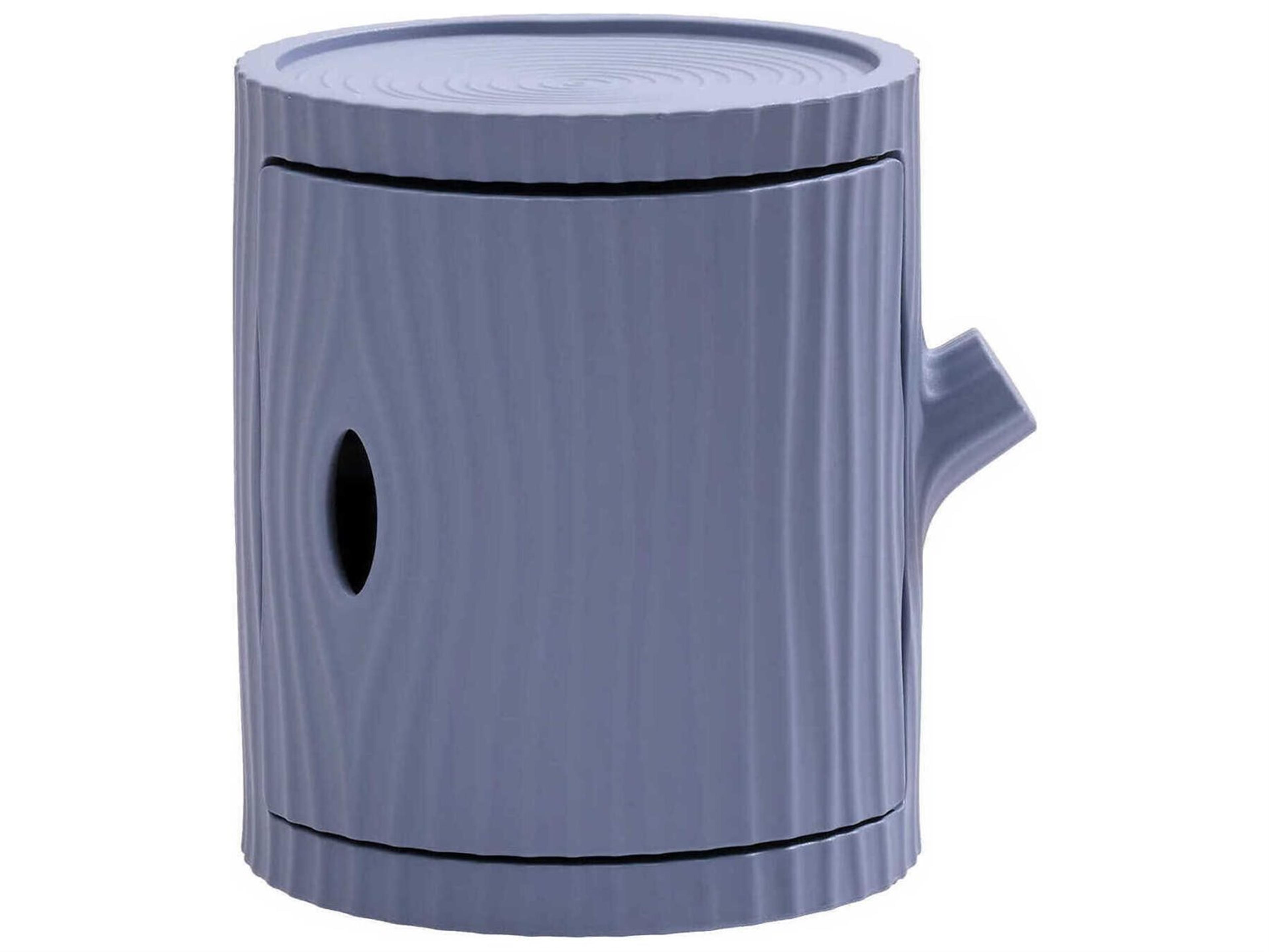 Qeeboo Tronco Round Plastic Blue Avio End Table