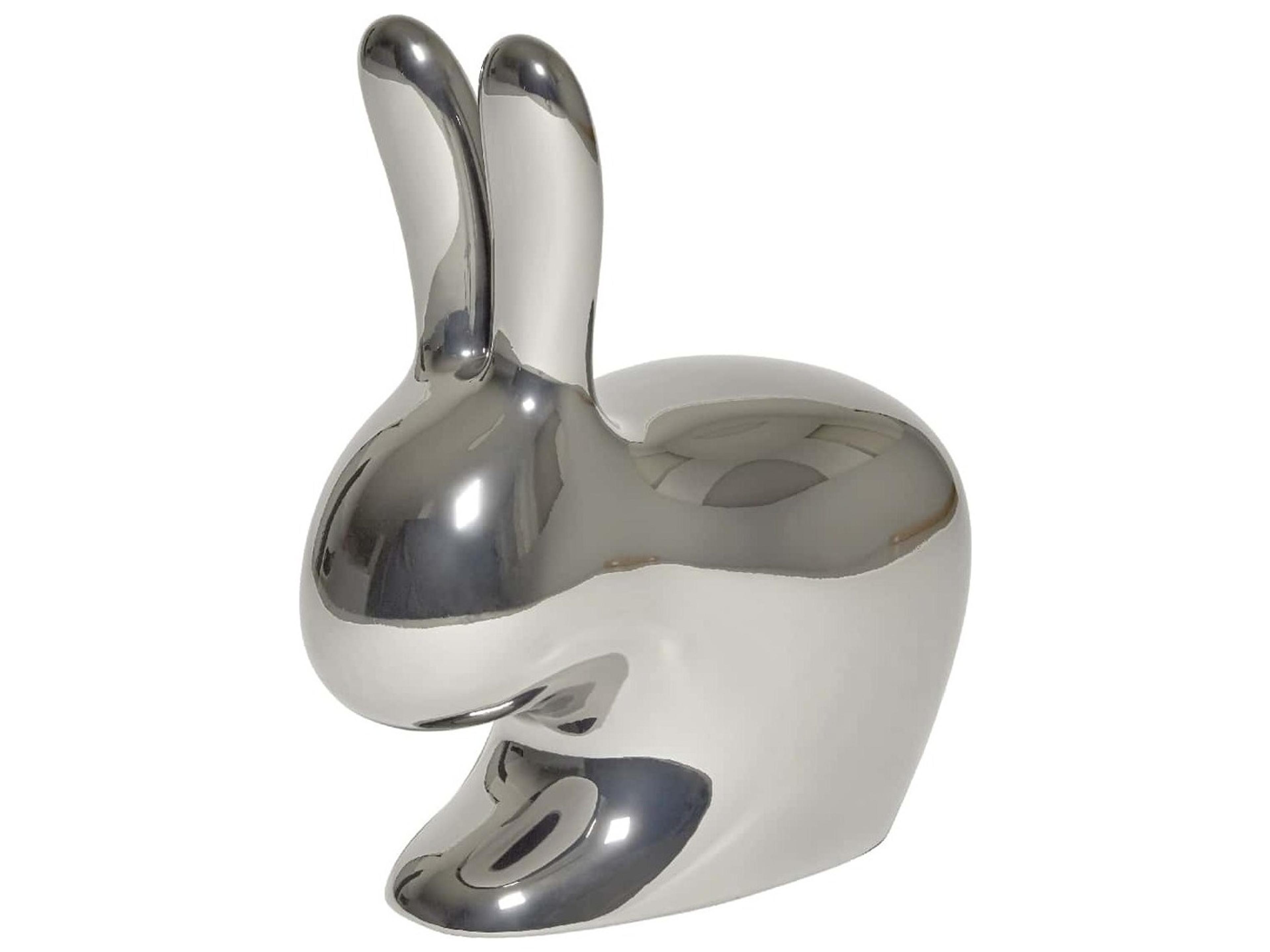 Qeeboo Rabbit Baby Silver Accent Chair