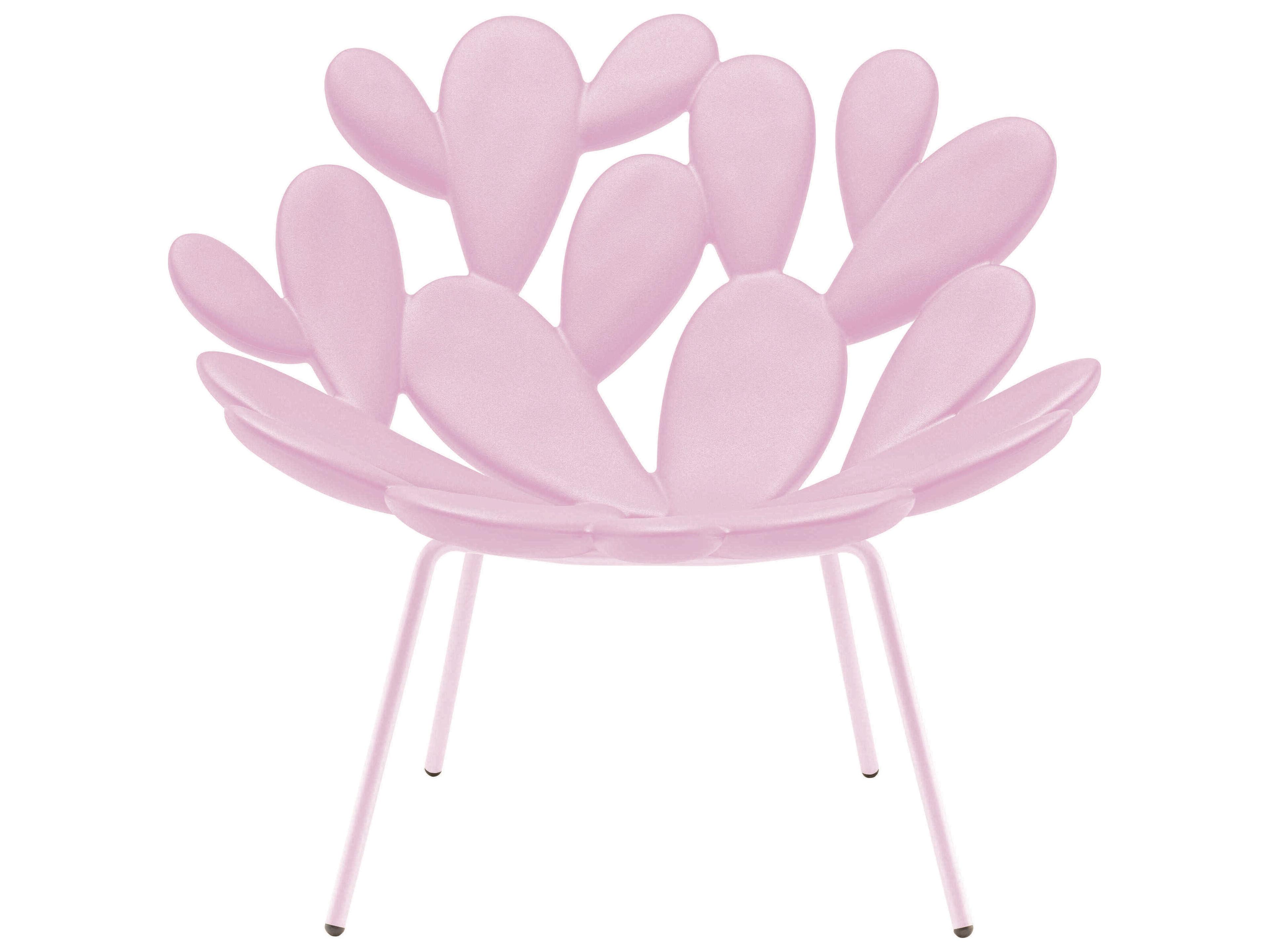 Qeeboo Outdoor Filicudi Pink Recycled Plastic Lounge Chair