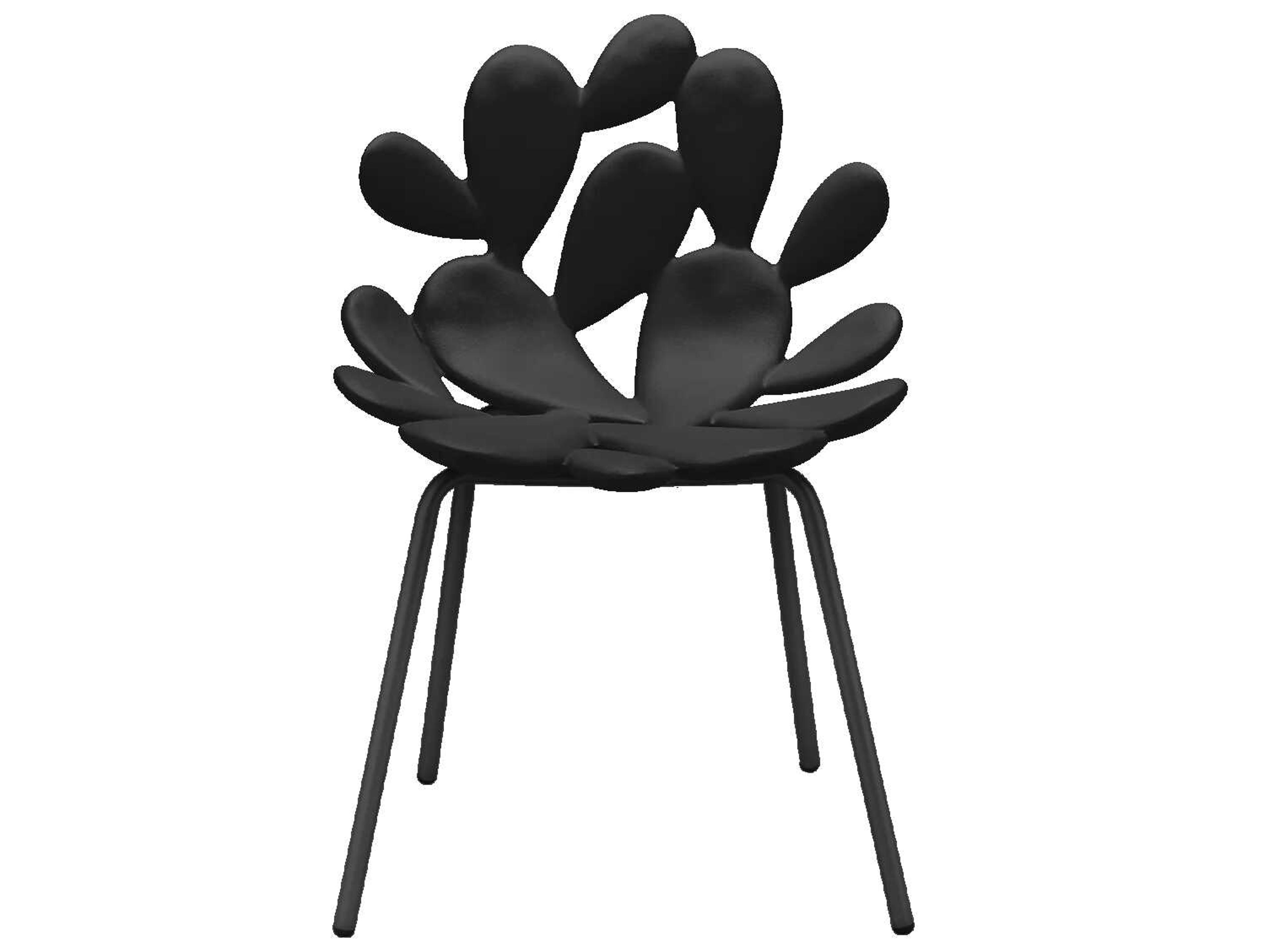 Qeeboo Outdoor Filicudi Black Recycled Plastic Dining Chair (Set of 2)