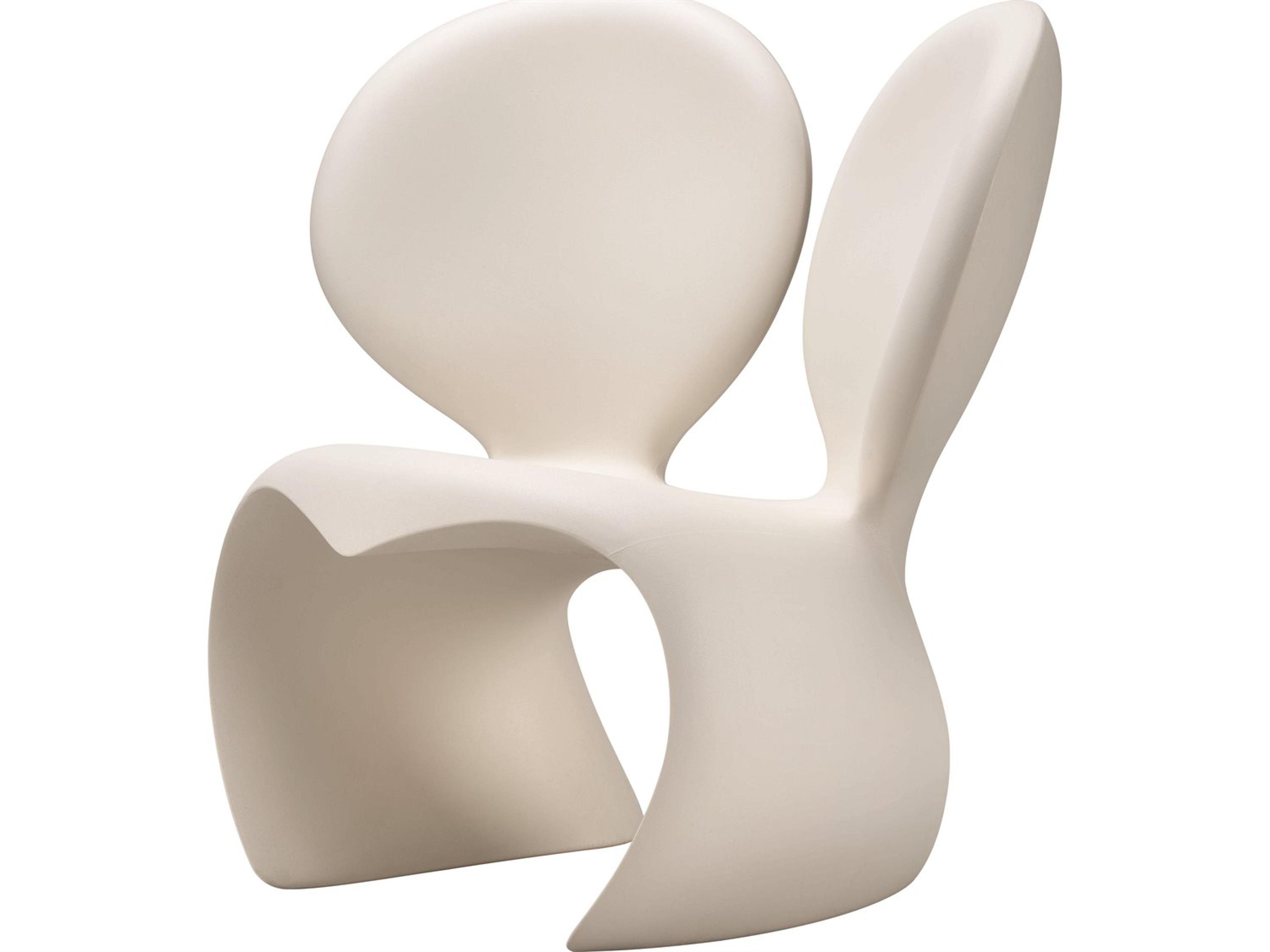 Qeeboo Outdoor Don't F**K With The Mouse White Recycled Plastic Lounge Chair