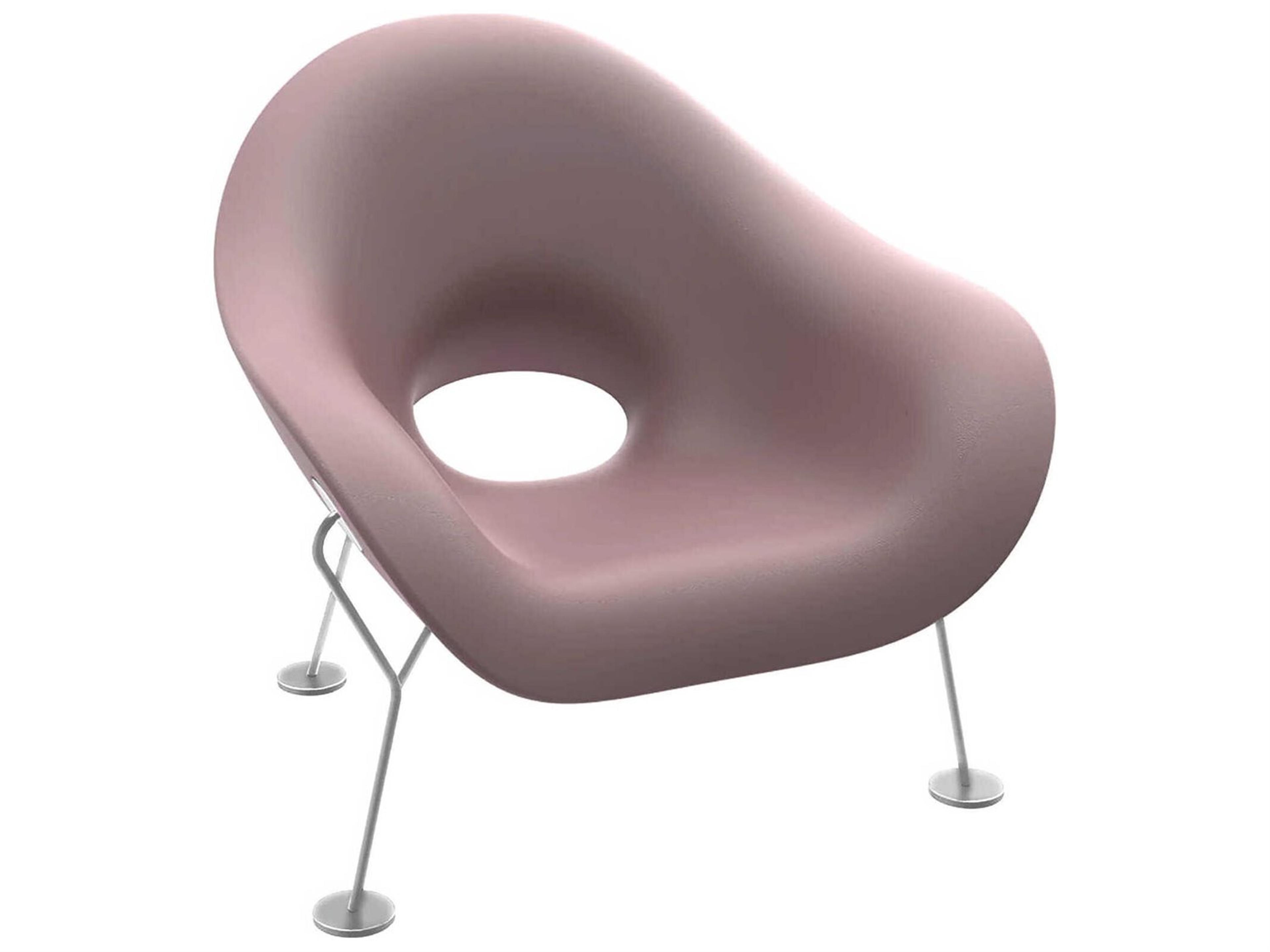 Qeeboo Outdoor Pupa Pink Recycled Plastic Lounge Chair