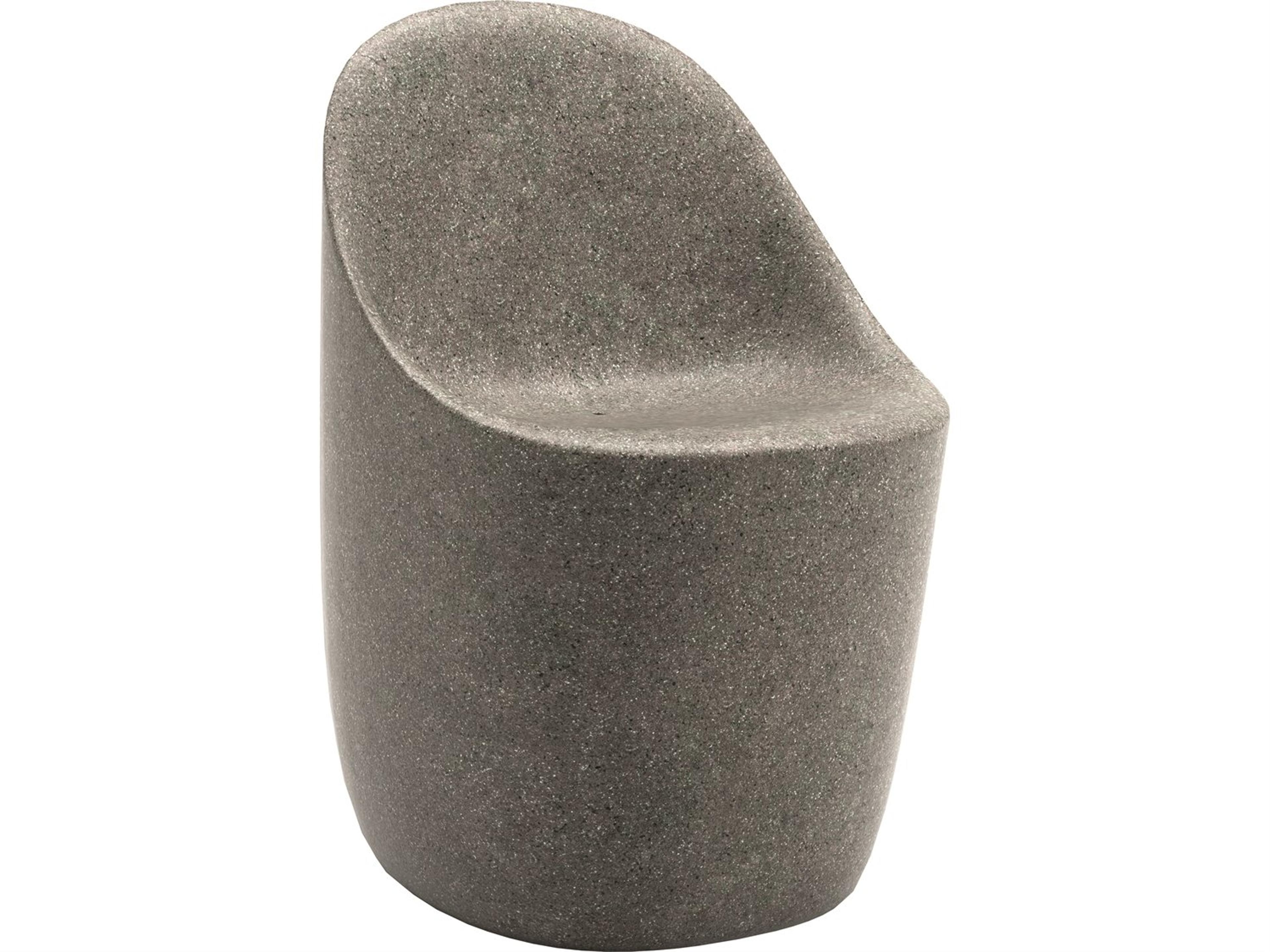 Qeeboo Outdoor Cobble Grey Mix Recycled Plastic Dining Chair