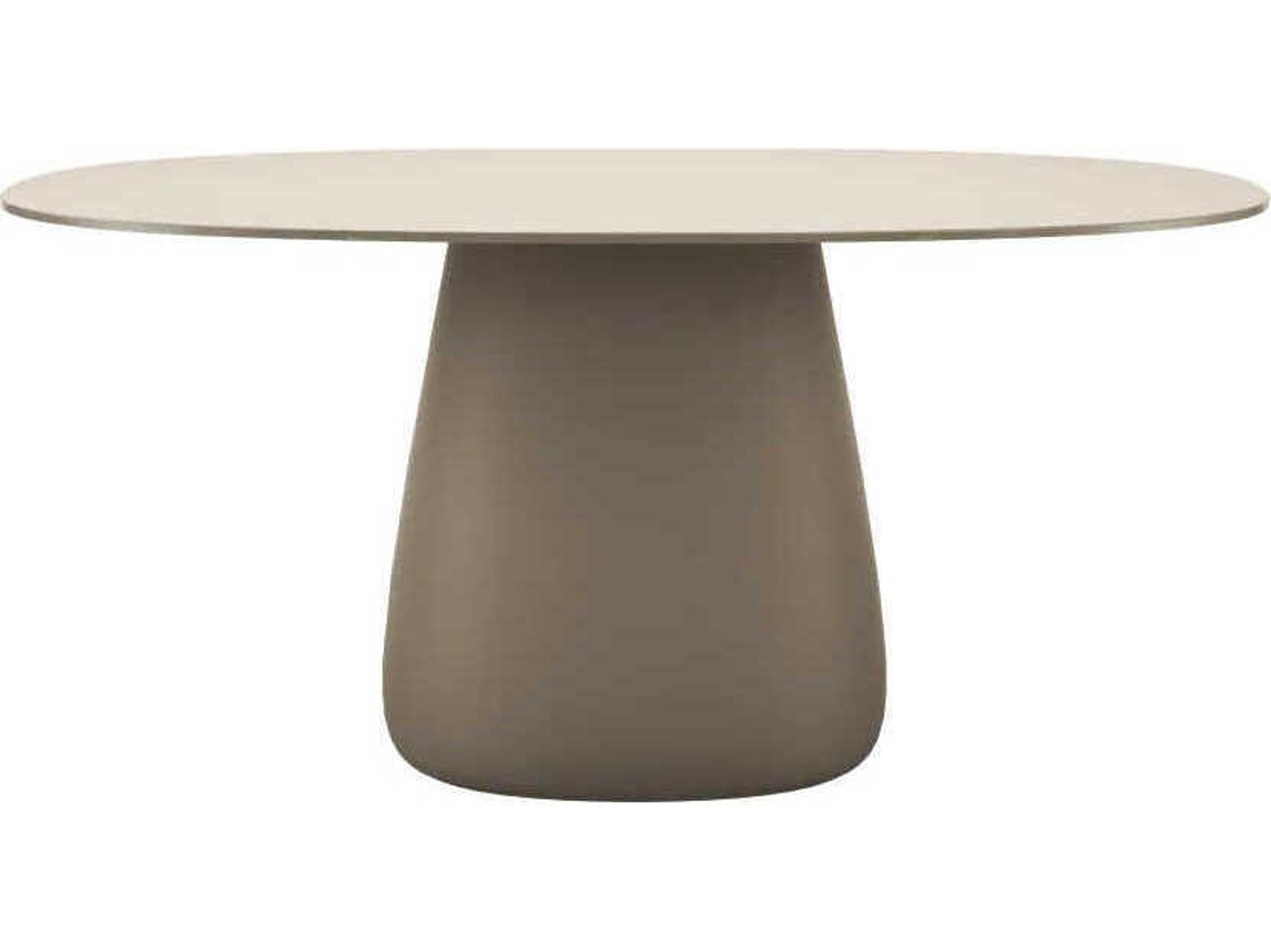 Qeeboo Outdoor Cobble Ottawa Recycled Plastic Oval Dining Table