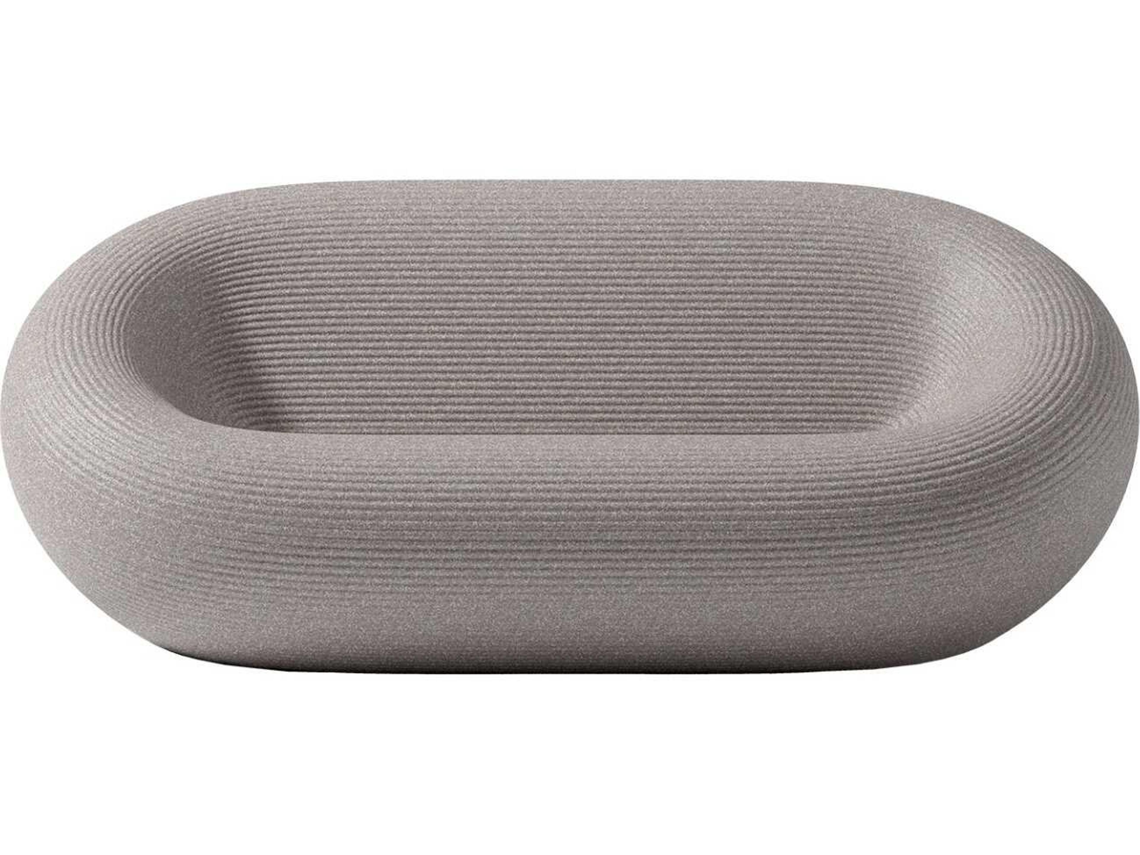 Qeeboo Outdoor Nami Warm Grey Mix Recycled Plastic Sofa