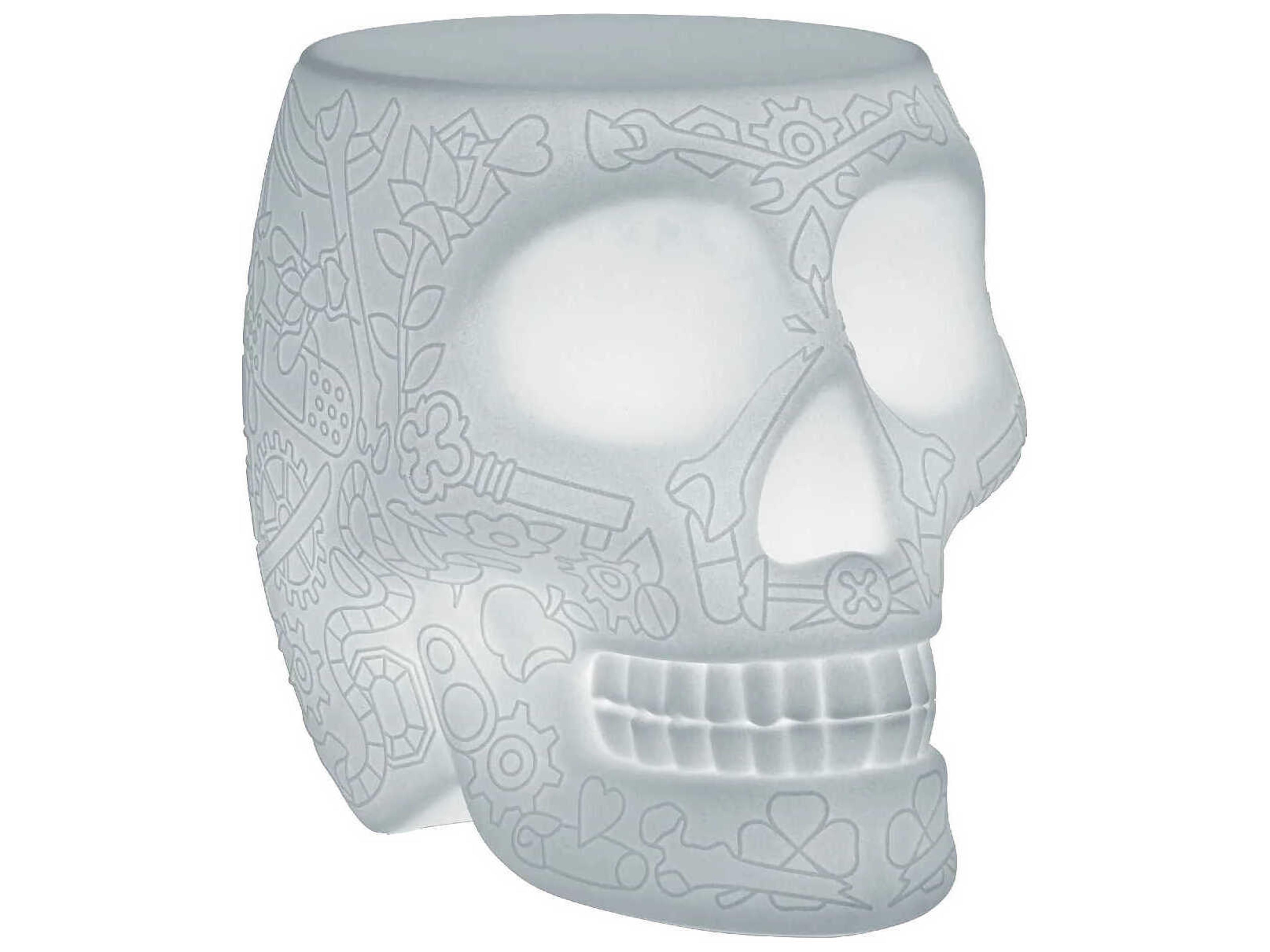 Qeeboo Outdoor Mexico Translucent Recycled Plastic Square End Table