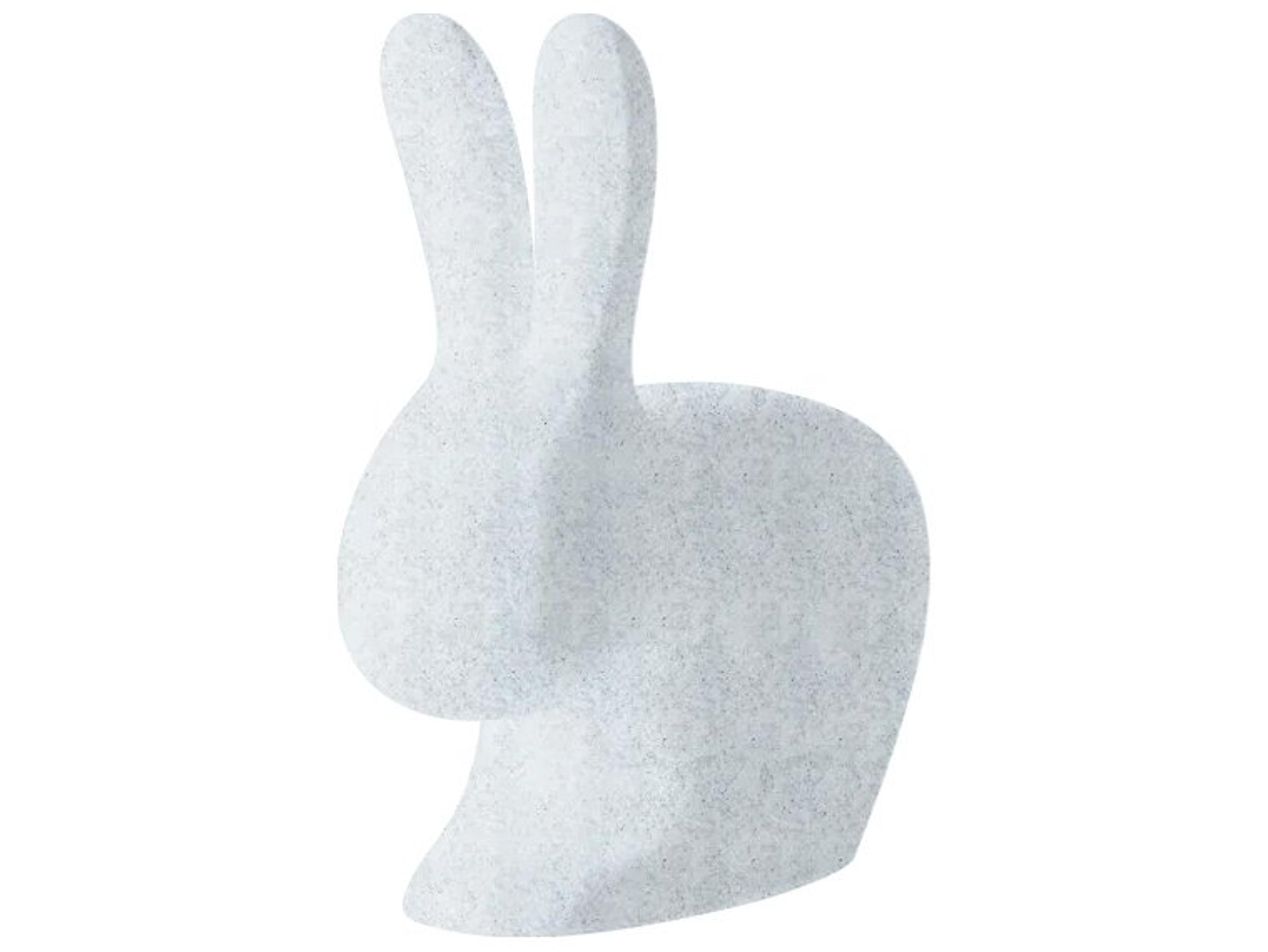 Qeeboo Outdoor Rabbit White Mix Recycled Plastic Lounge Chair