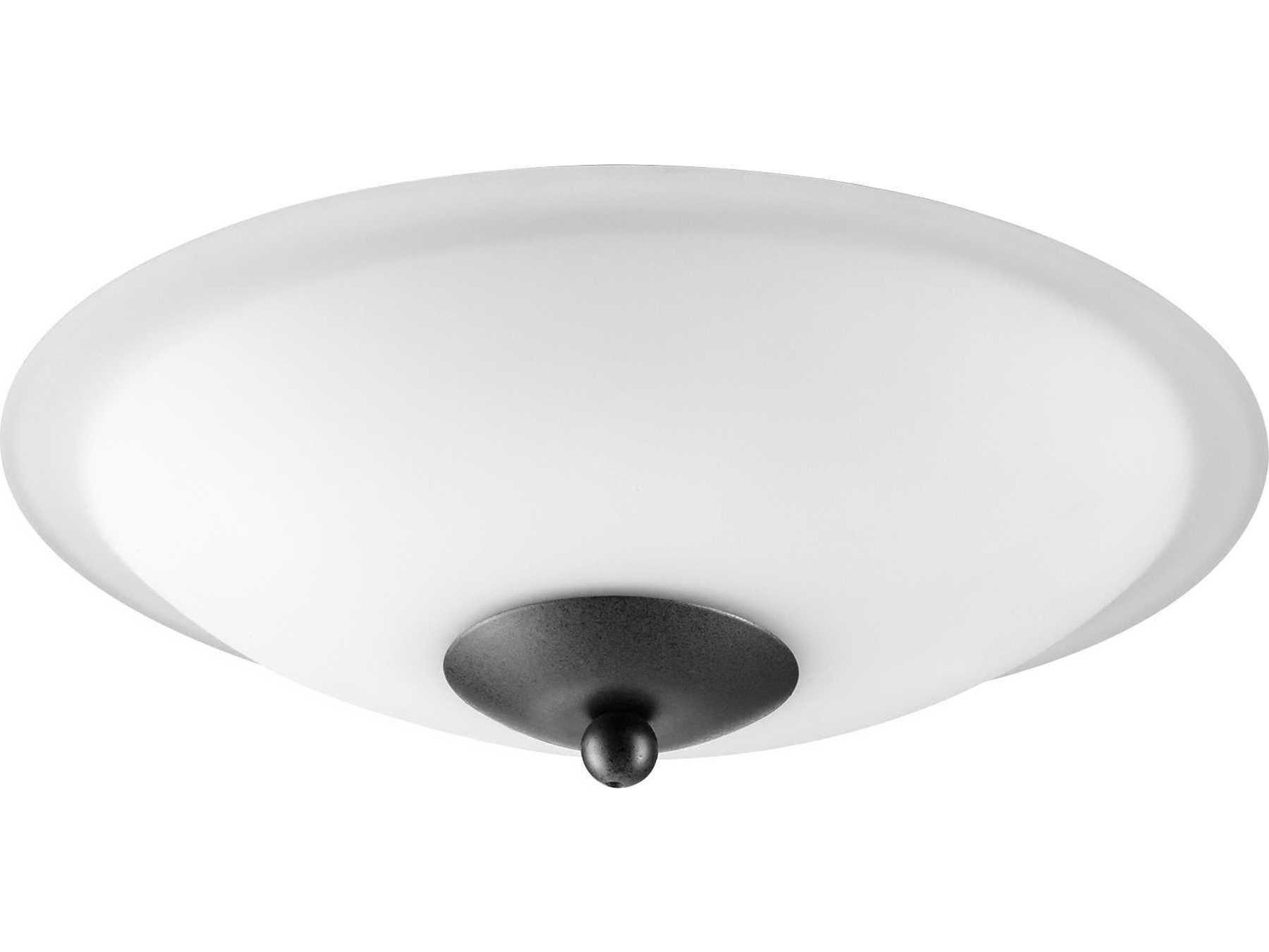 Quorum Textured Black / Satin Opal 2-Light Fan Light Kit