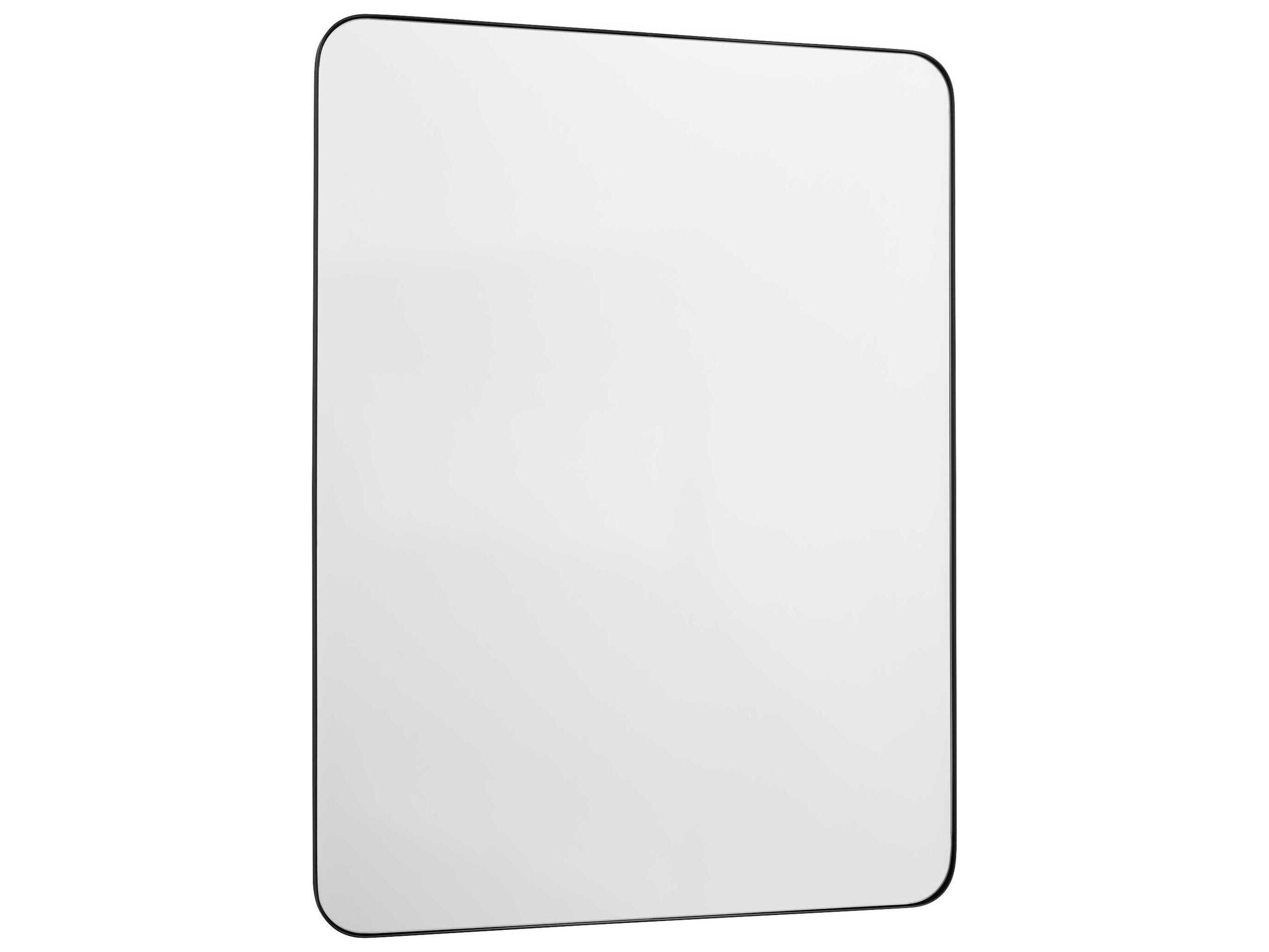 Quorum Matte Black Rectangular Stadium Wall Mirror