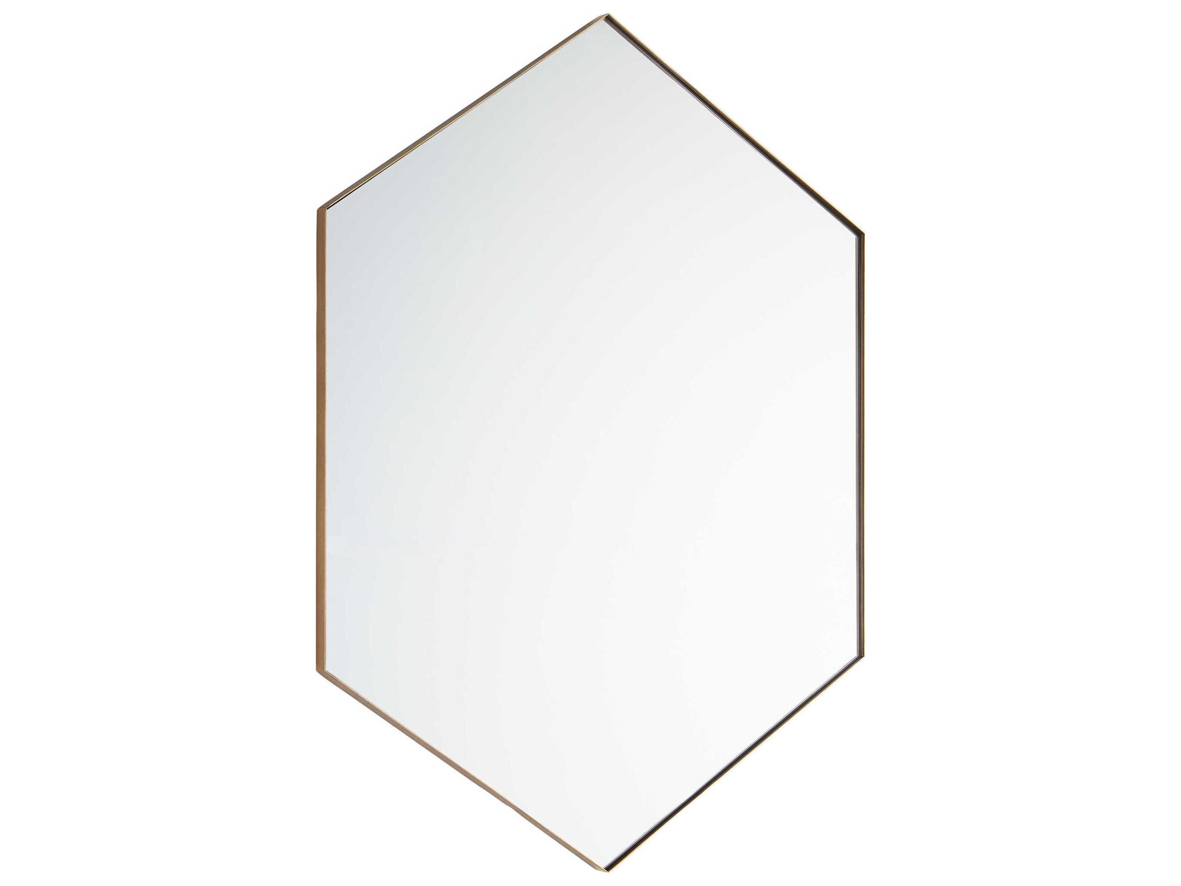 Quorum Gold Hexagon Wall Mirror