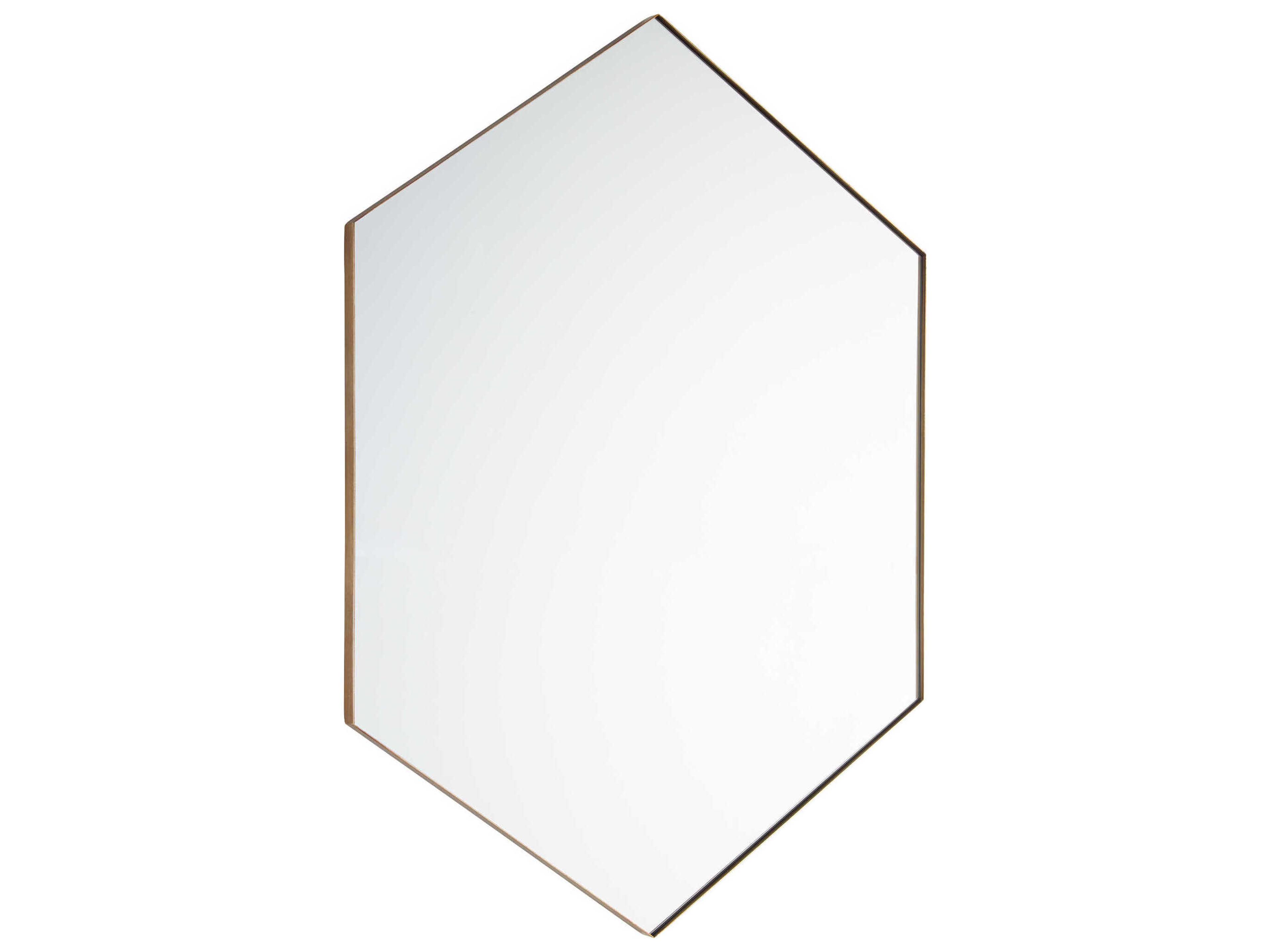 Quorum Gold Hexagon Wall Mirror