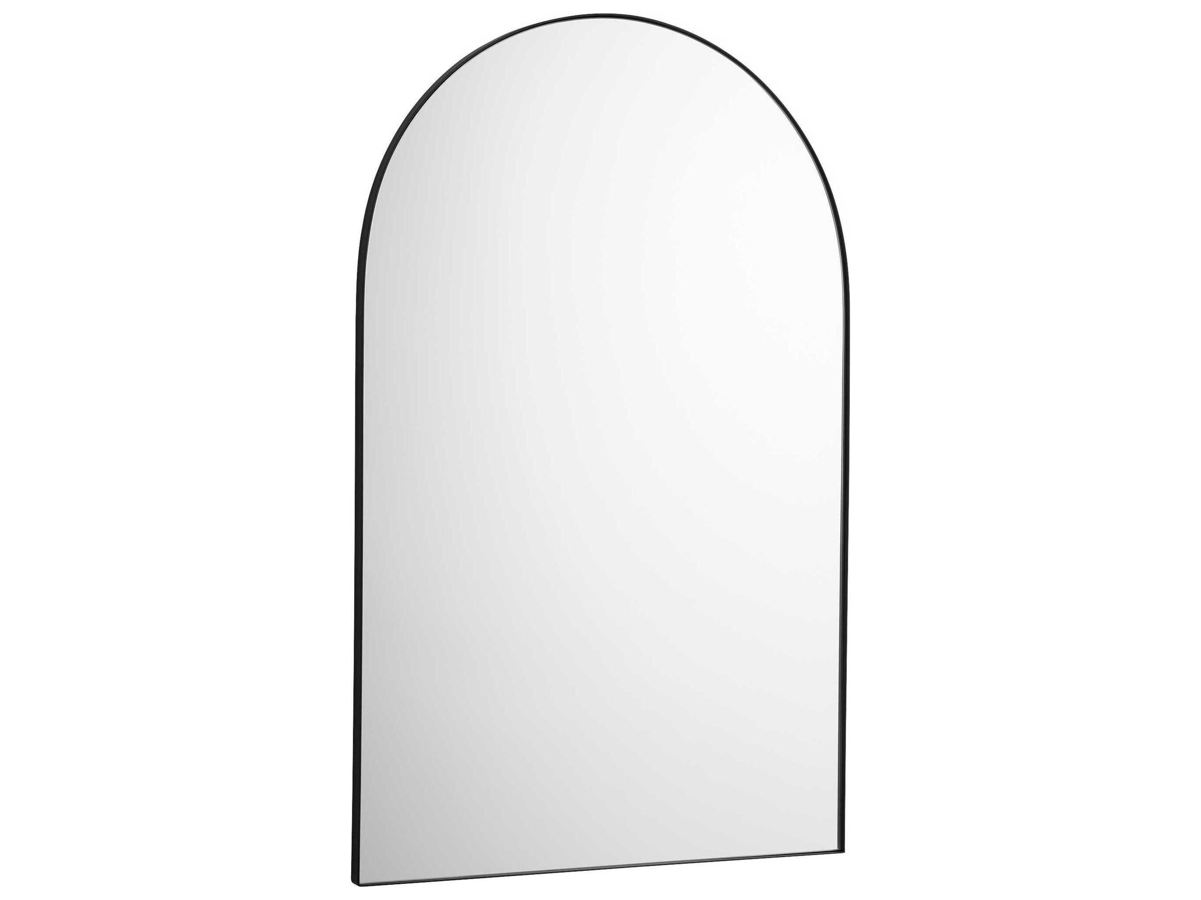 Quorum Matte Black Arch Wall Mirror