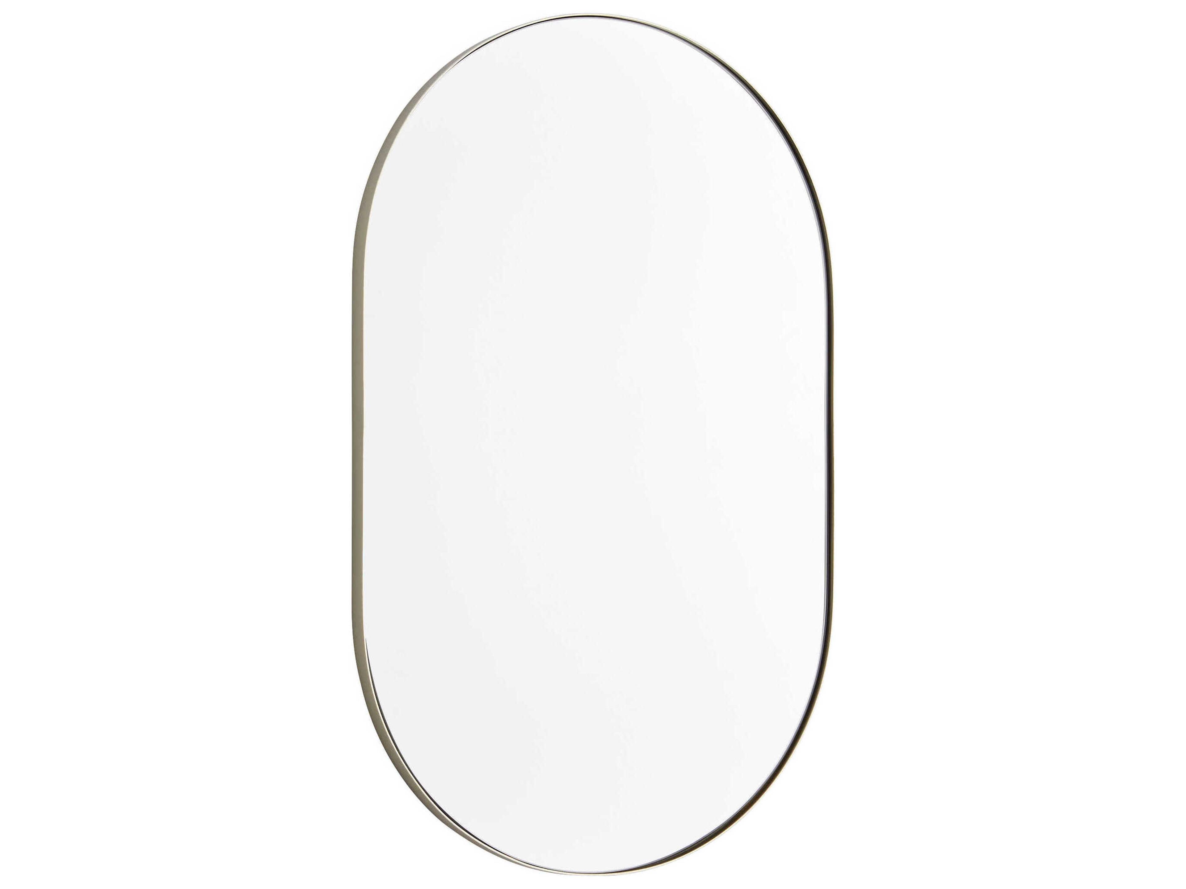 Quorum Silver Oval Capsule Wall Mirror